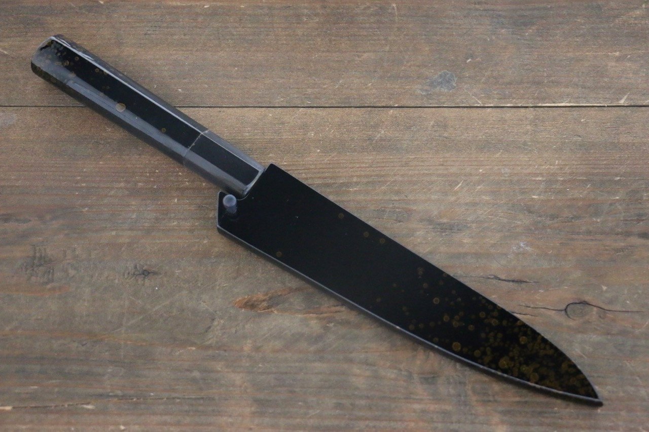 堺 孝行 VG10 33層大馬士革紋 鎚目 多用途小刀 150mm 金漆塗握把 附刀鞘 - 清助刃物