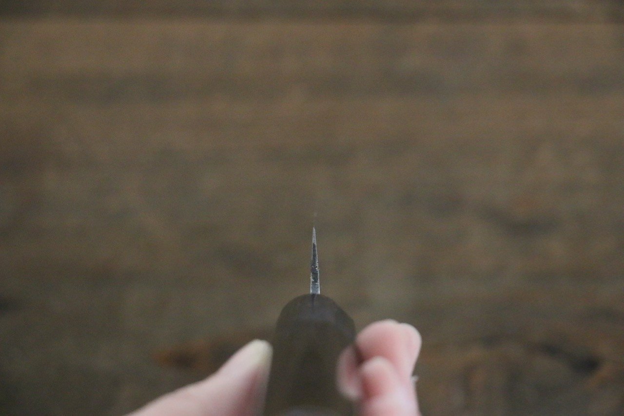 堺 孝行 VG10 33層大馬士革紋 鎚目 多用途小刀 150mm 金漆塗握把 附刀鞘 - 清助刃物