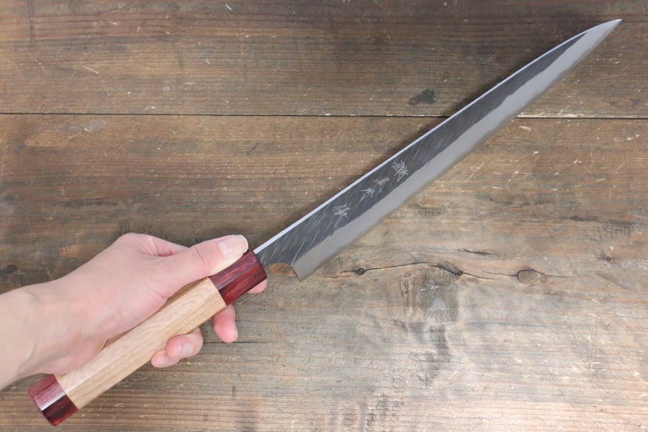黑崎 優 風神 超級青鋼 鎚目 筋引 270mm 美國櫻桃木握把 - 清助刃物