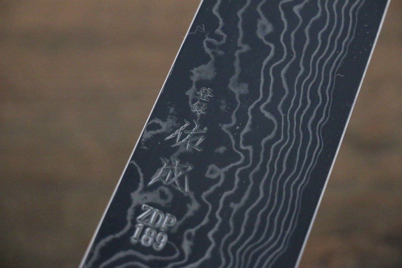 佑成 ZDP189 大馬士革紋 切付牛刀 270mm 紫檀木握把 - 清助刃物