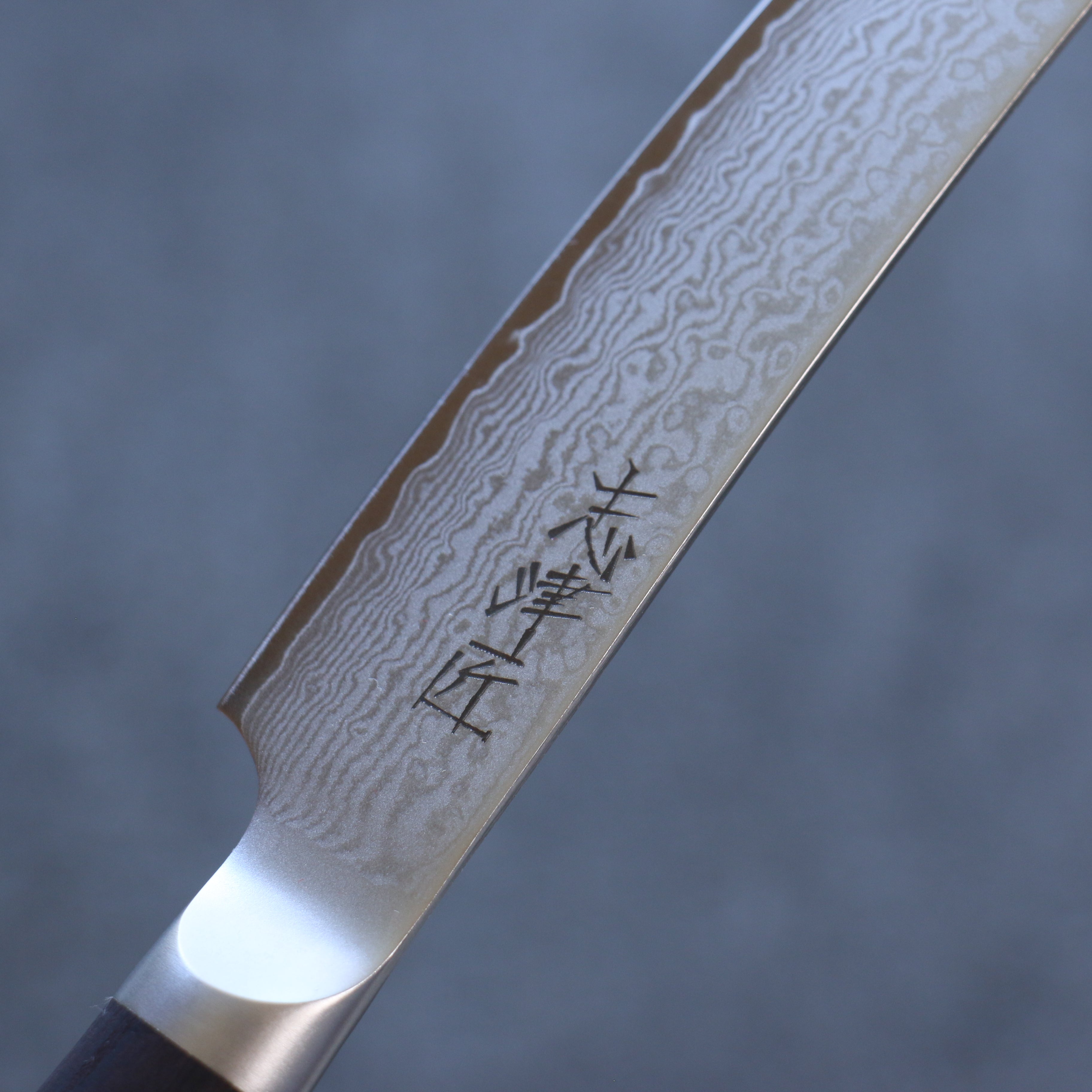 志津匠 VG10 大馬士革紋 牛排刀 130mm 黑合成木 握把 - 清助刃物