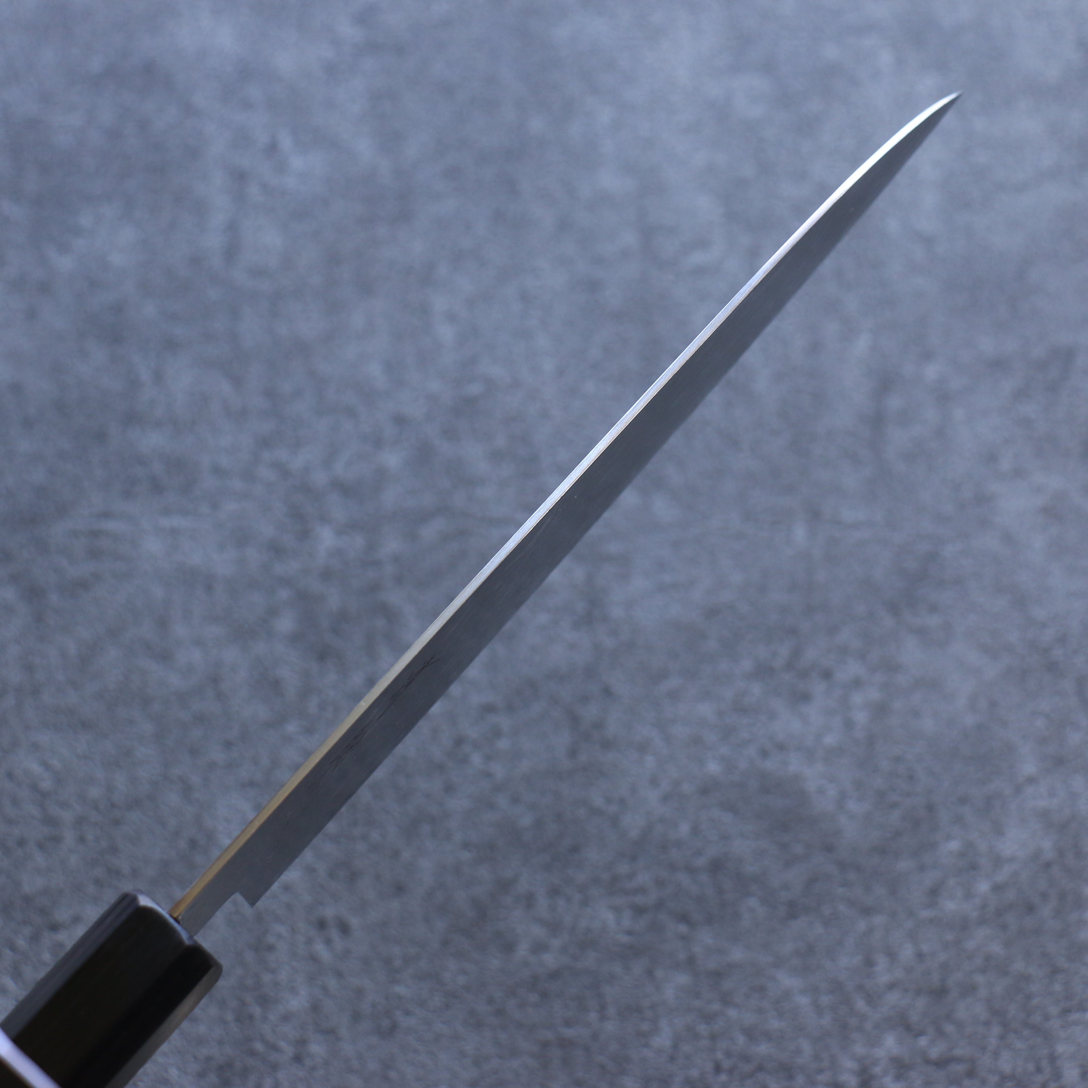 清助 AUS10 鏡面菱格紋 三德刀 180mm 黑合成木 握把 - 清助刃物