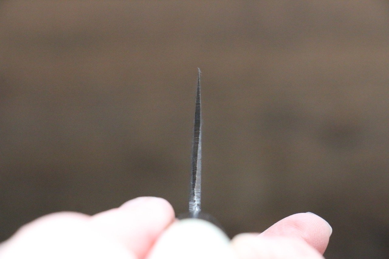 田中 誠貴 青鋼二號 17層大馬士革紋 大馬士革紋 牛刀 180mm 木蘭握把 - 清助刃物