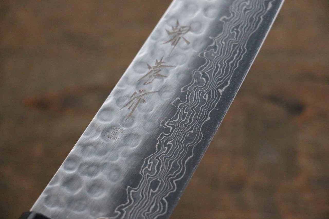 堺 孝行 AUS10 45層大馬士革紋 牛刀 180mm 紫檀木握把 - 清助刃物