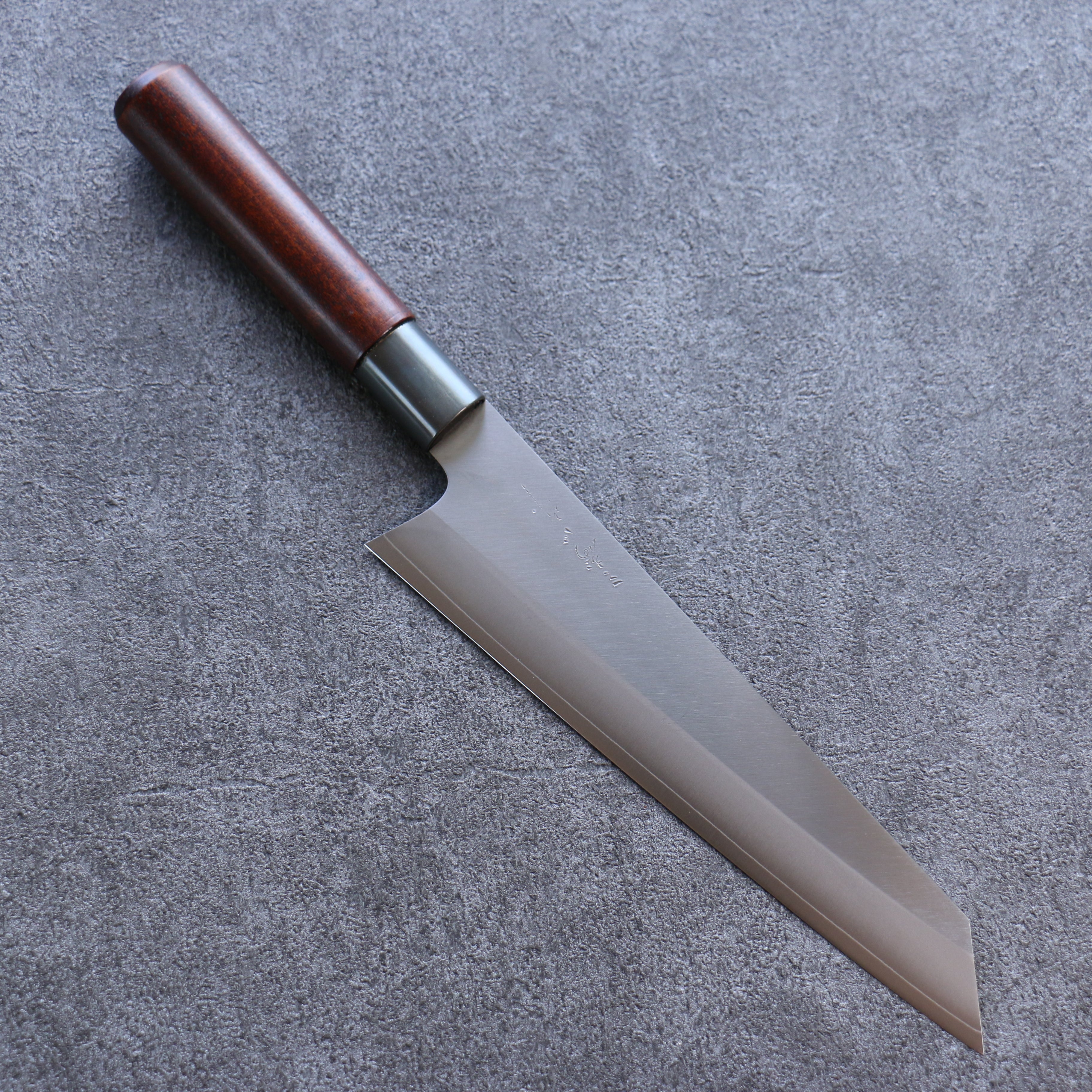 三寿ゞ (Misuzu) VG10 霞研 切付牛刀 210mm 茶色漆塗 握把 - 清助刃物