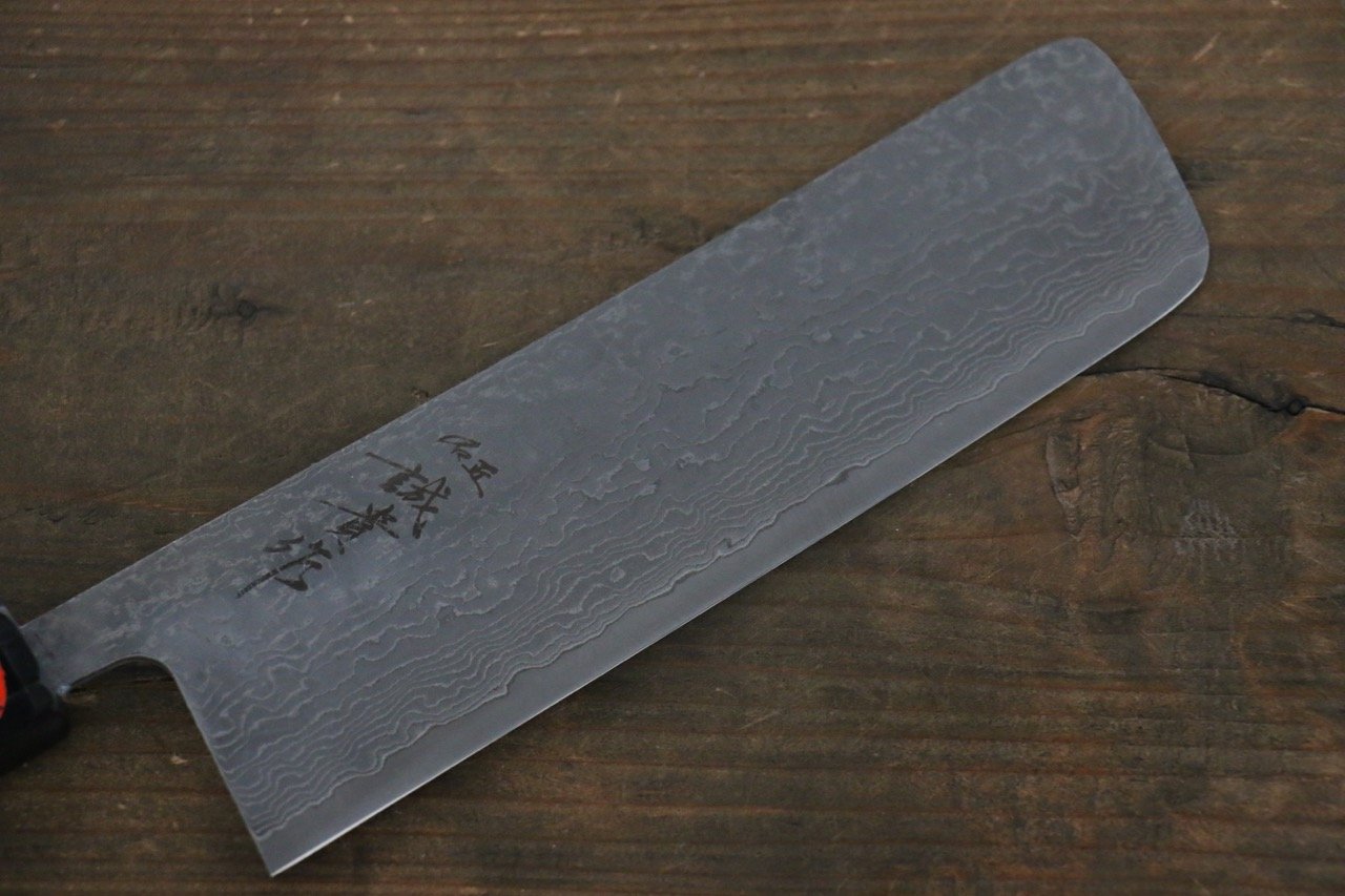 田中 誠貴 SG2 大馬士革紋 菜切 165mm 黑檀握把 - 清助刃物