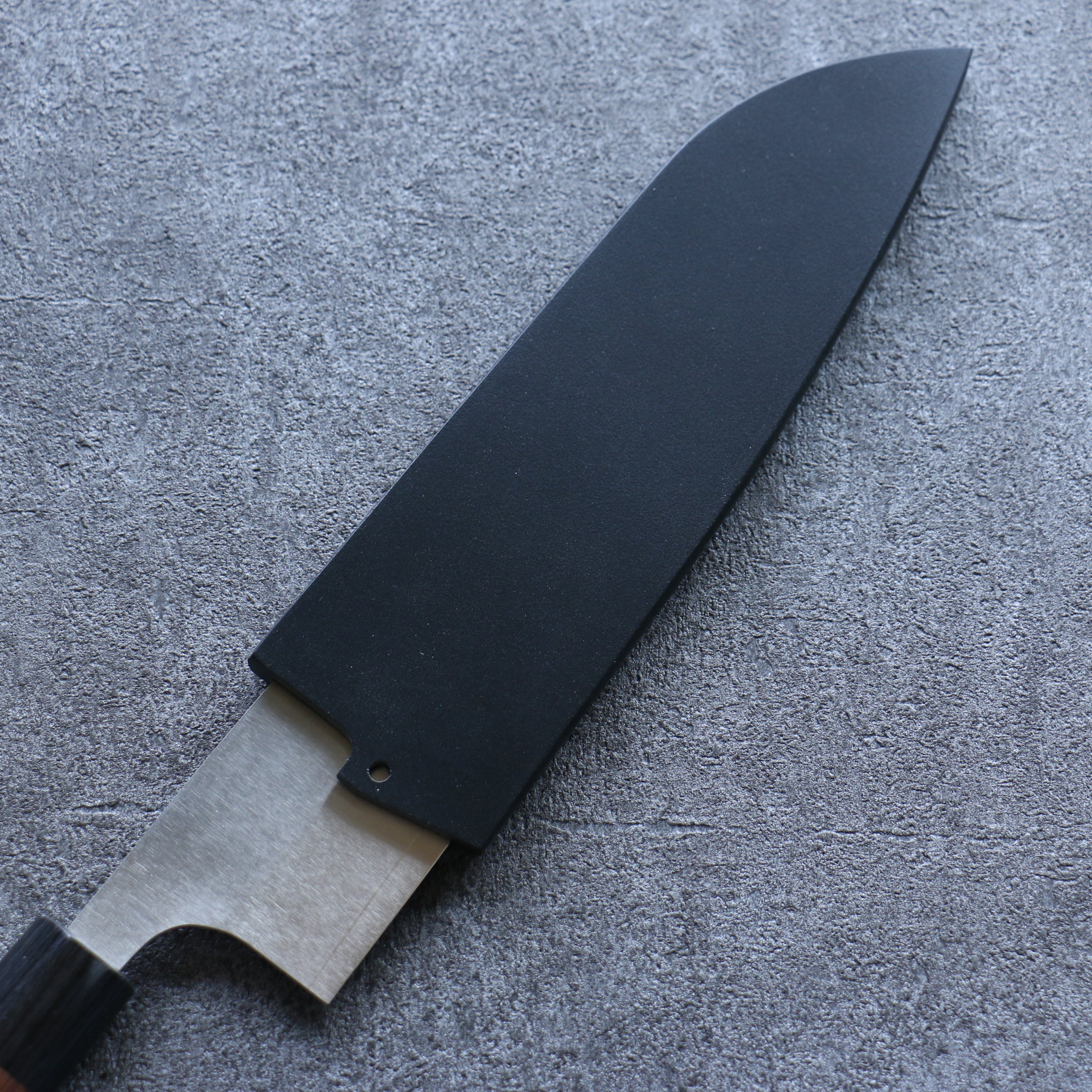 黑 木蘭 鞘 165mm 三德刀用 附合成木安全栓 Kaneko - 清助刃物