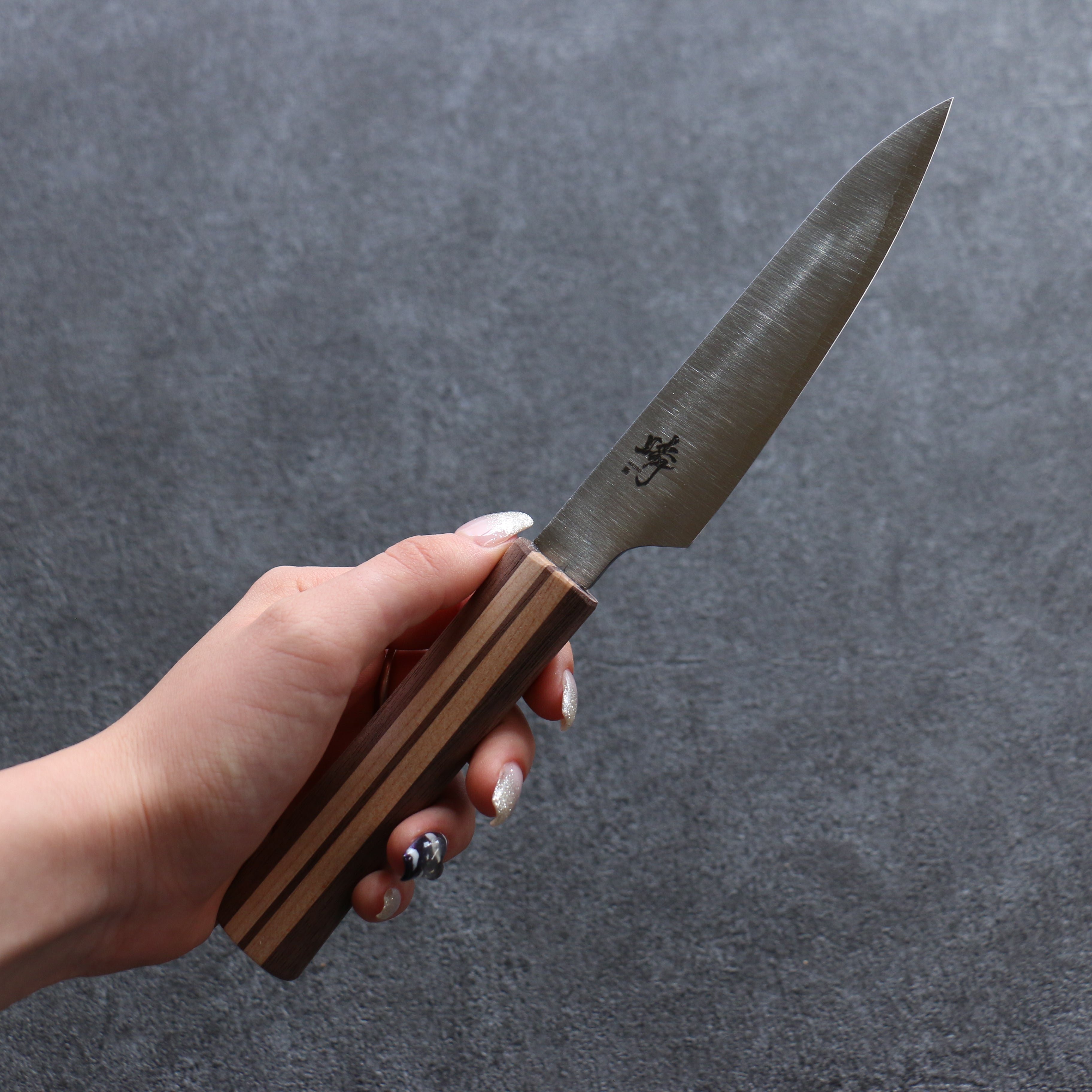 田中 誠貴 瞬 銀三鋼 多用途小刀 120mm 楓櫻核桃木複合材 握把 - 清助刃物