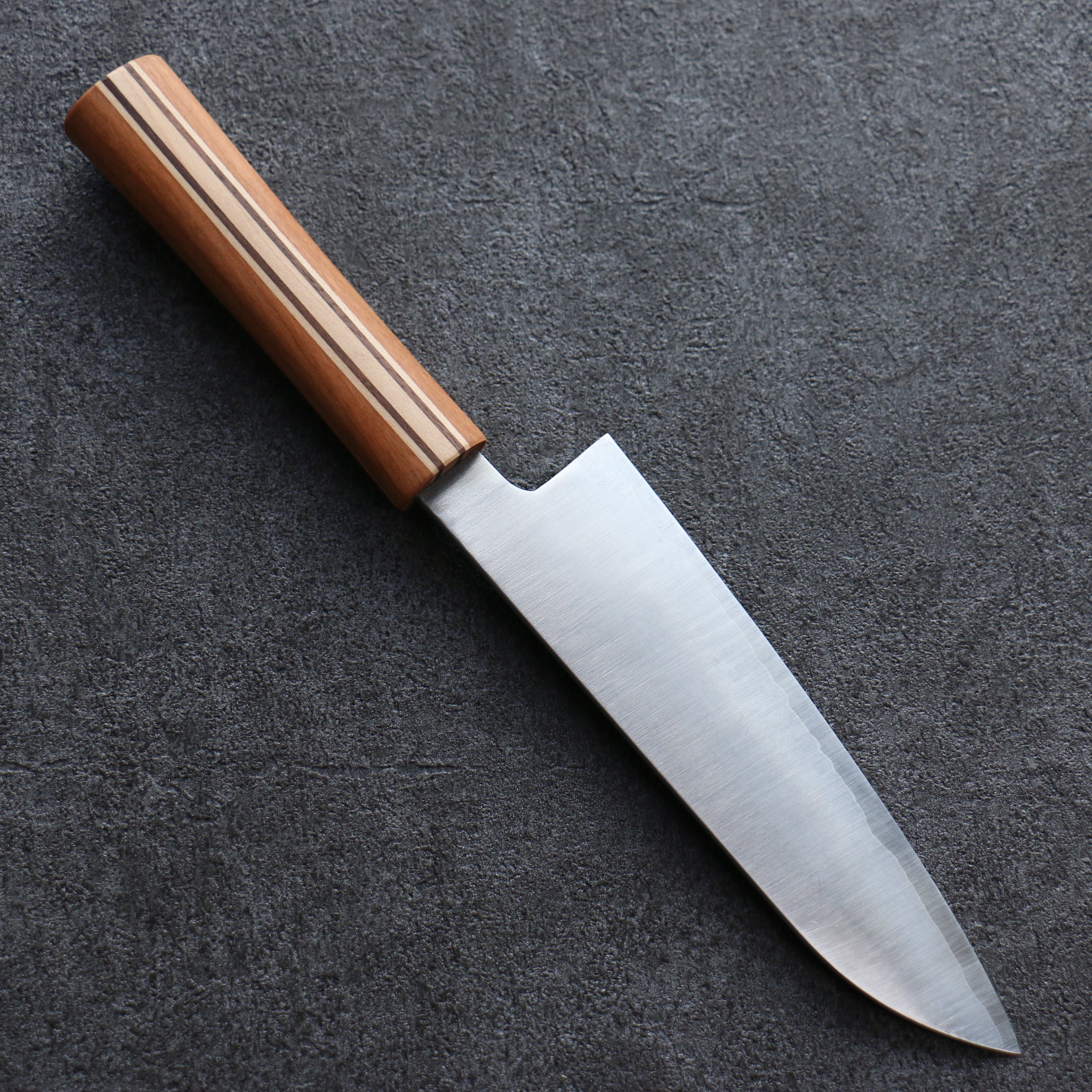田中 誠貴 瞬 銀三鋼 三德刀 165mm 楓櫻核桃木複合材 握把 - 清助刃物