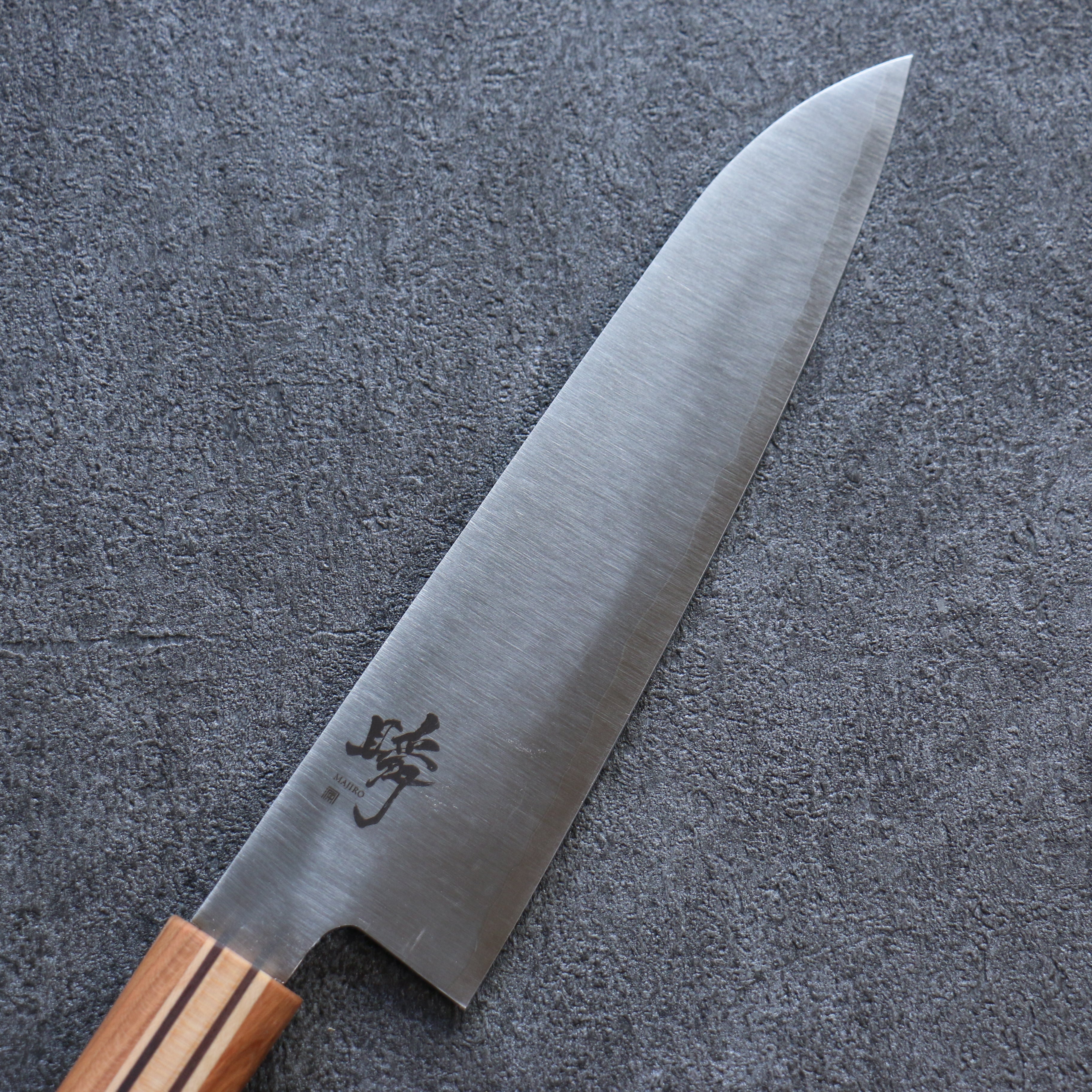 田中 誠貴 瞬 銀三鋼 牛刀 190mm 楓櫻核桃木複合材 握把 - 清助刃物