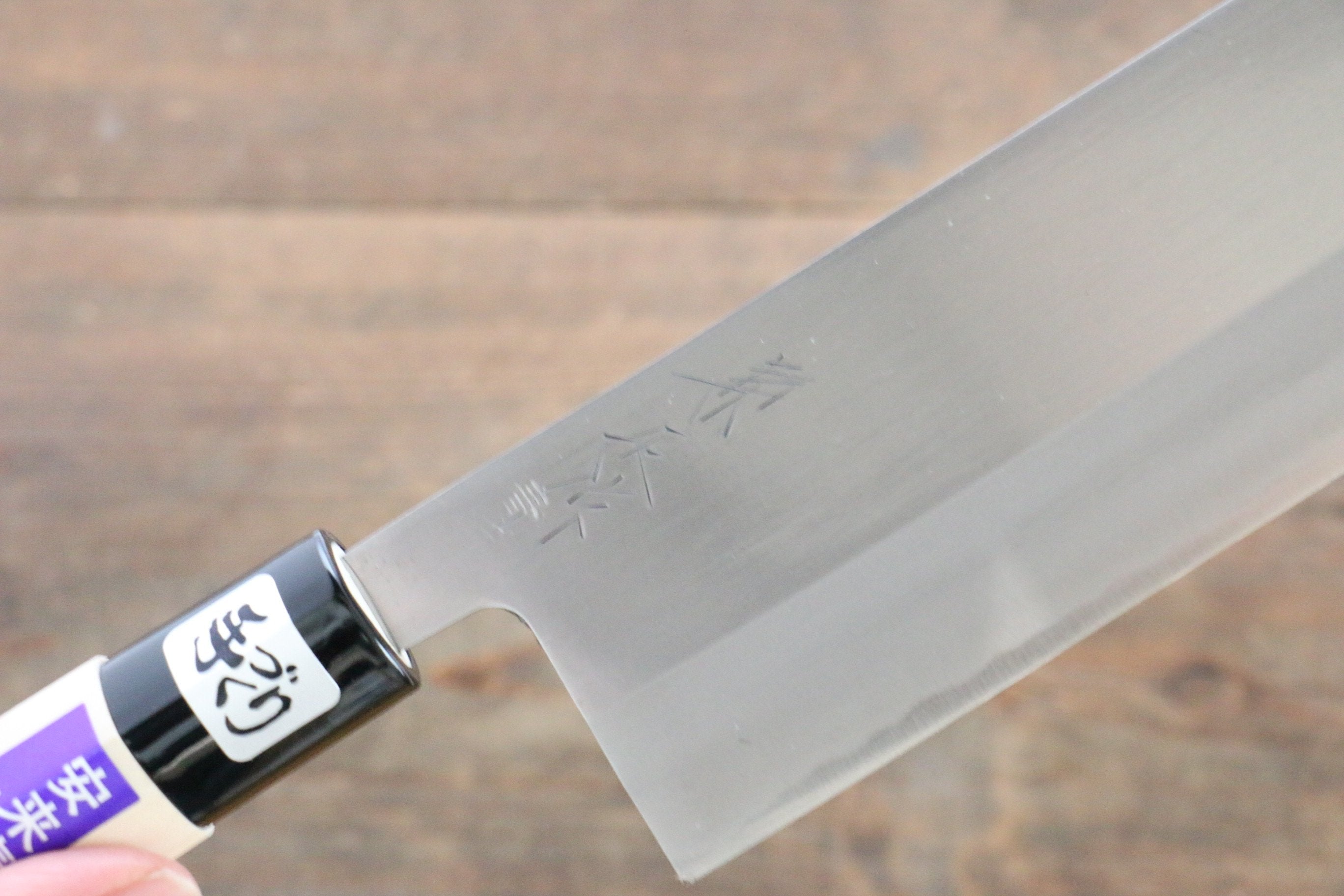兼常 青鋼二號 打磨處理 菜切 165mm 木蘭 握把 - 清助刃物