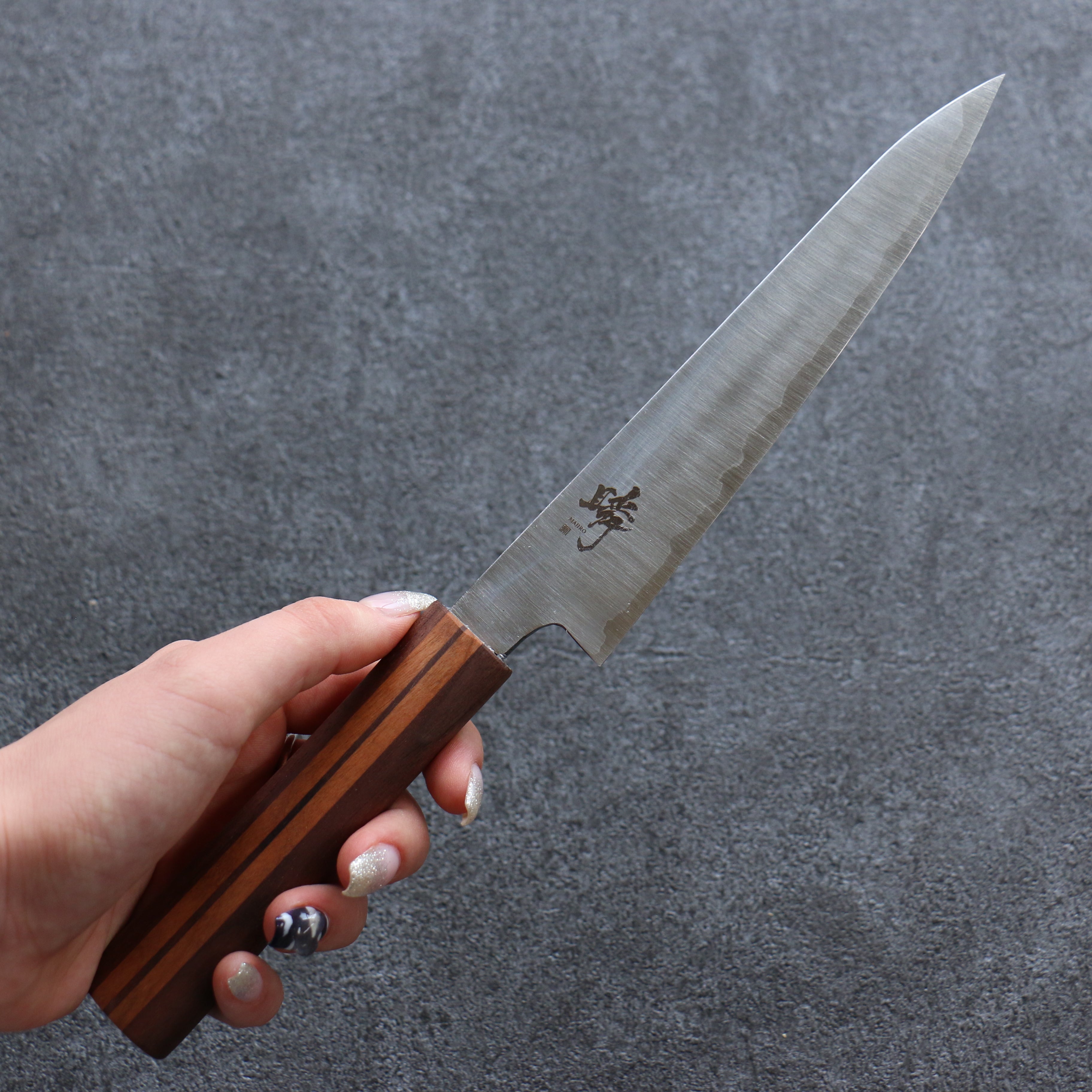 田中 誠貴 瞬 銀三鋼 多用途小刀 150mm 楓櫻核桃木複合材 握把 - 清助刃物