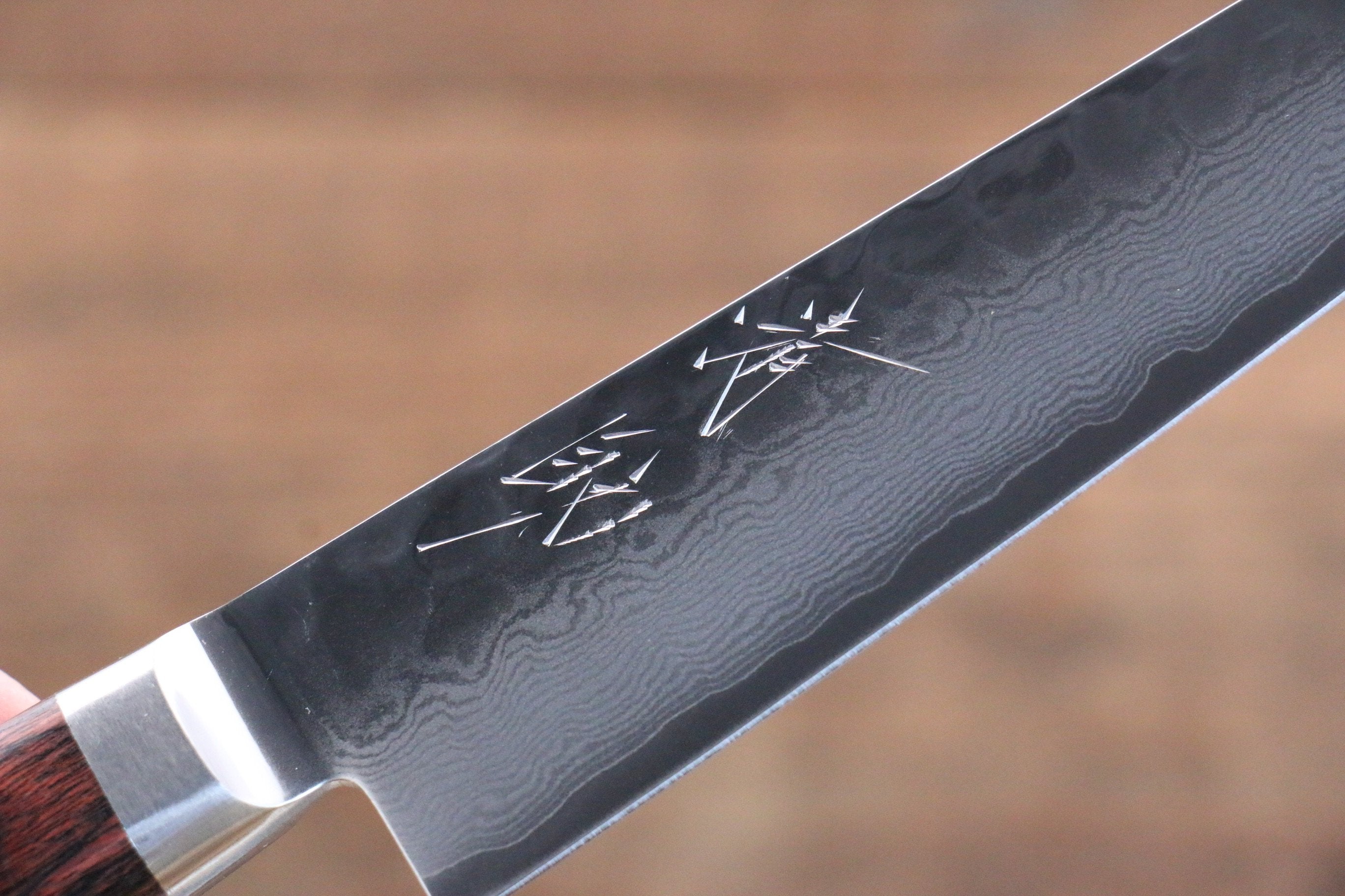 清助 VG10 33層 大馬士革紋 多用途小刀 135mm 桃花心木 握把 附刀鞘 - 清助刃物