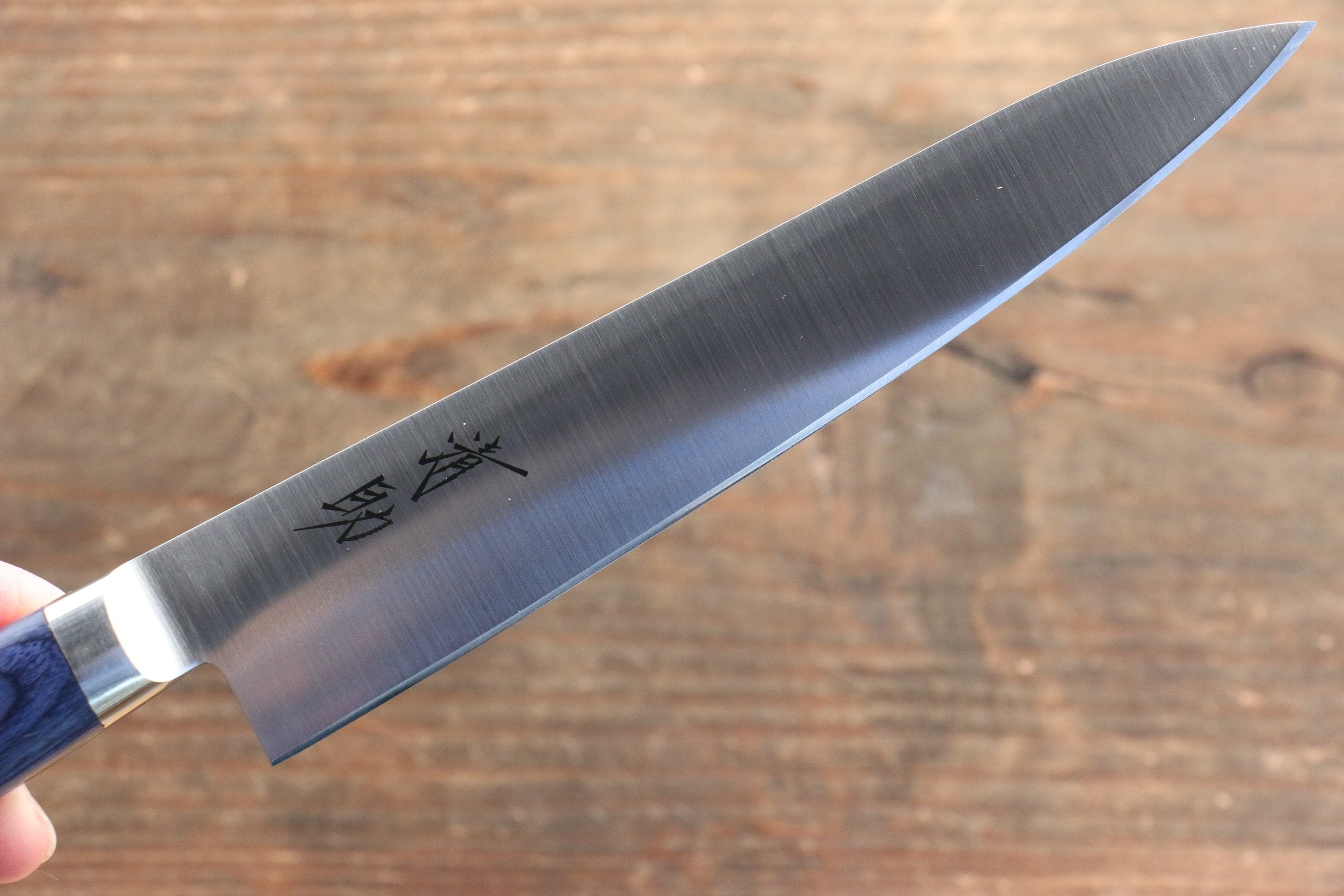 清助 青天 鉬鋼(MOL) 多用途小刀 120mm 青合成木 握把 附刀鞘 - 清助刃物