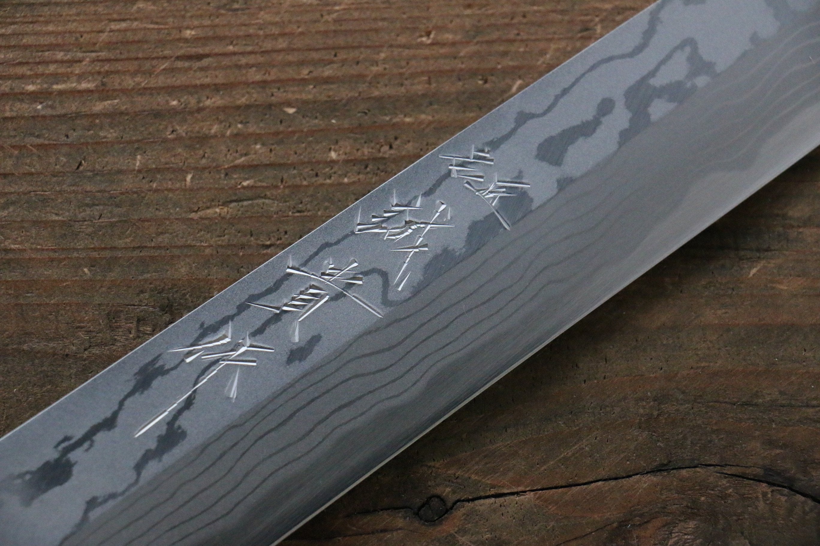 田中 誠貴 青鋼二號 大馬士革紋 柳刃 270mm 黑檀握把 - 清助刃物