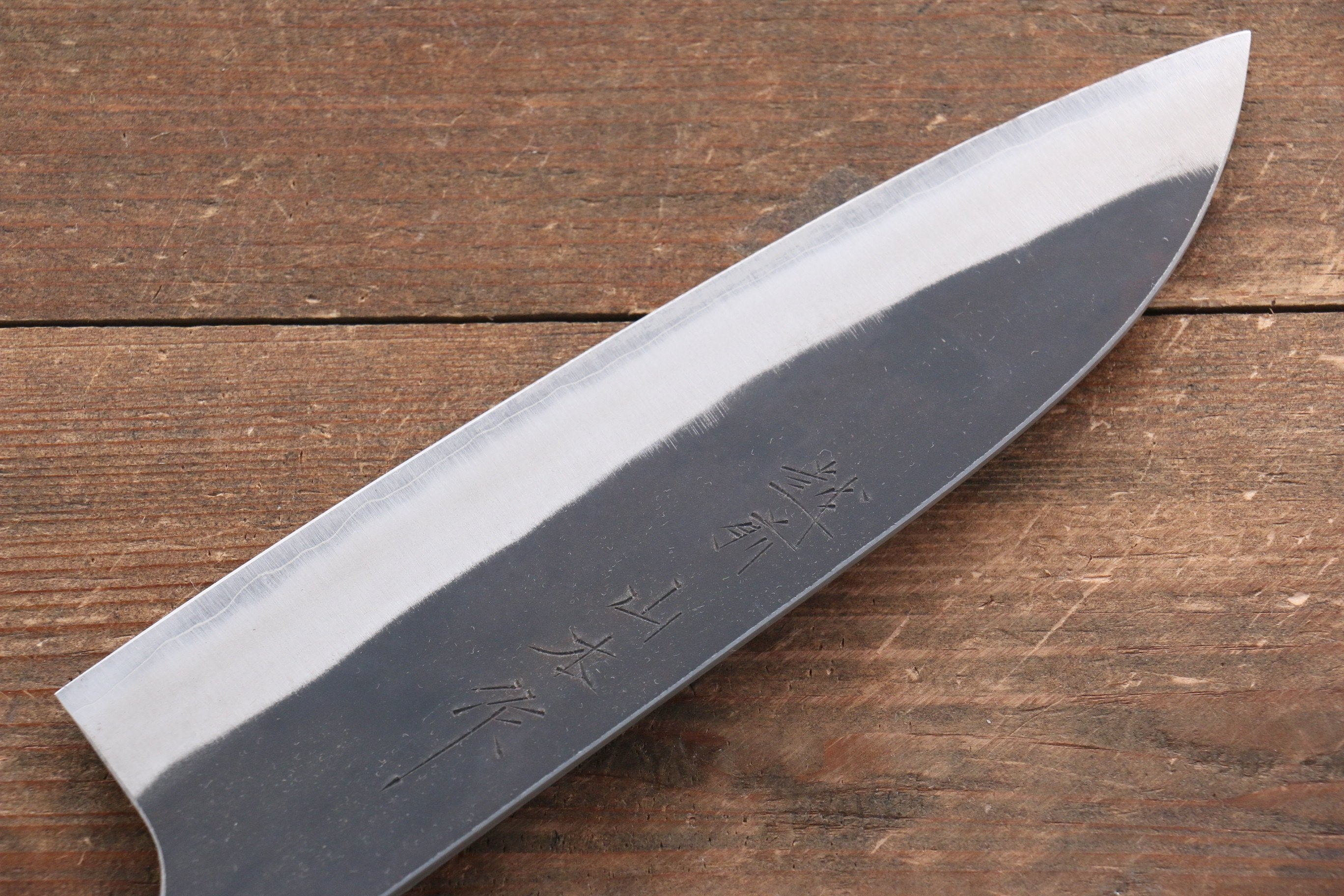 山本 直 超級青鋼 黑打 三德刀 165mm 核桃木握把 - 清助刃物