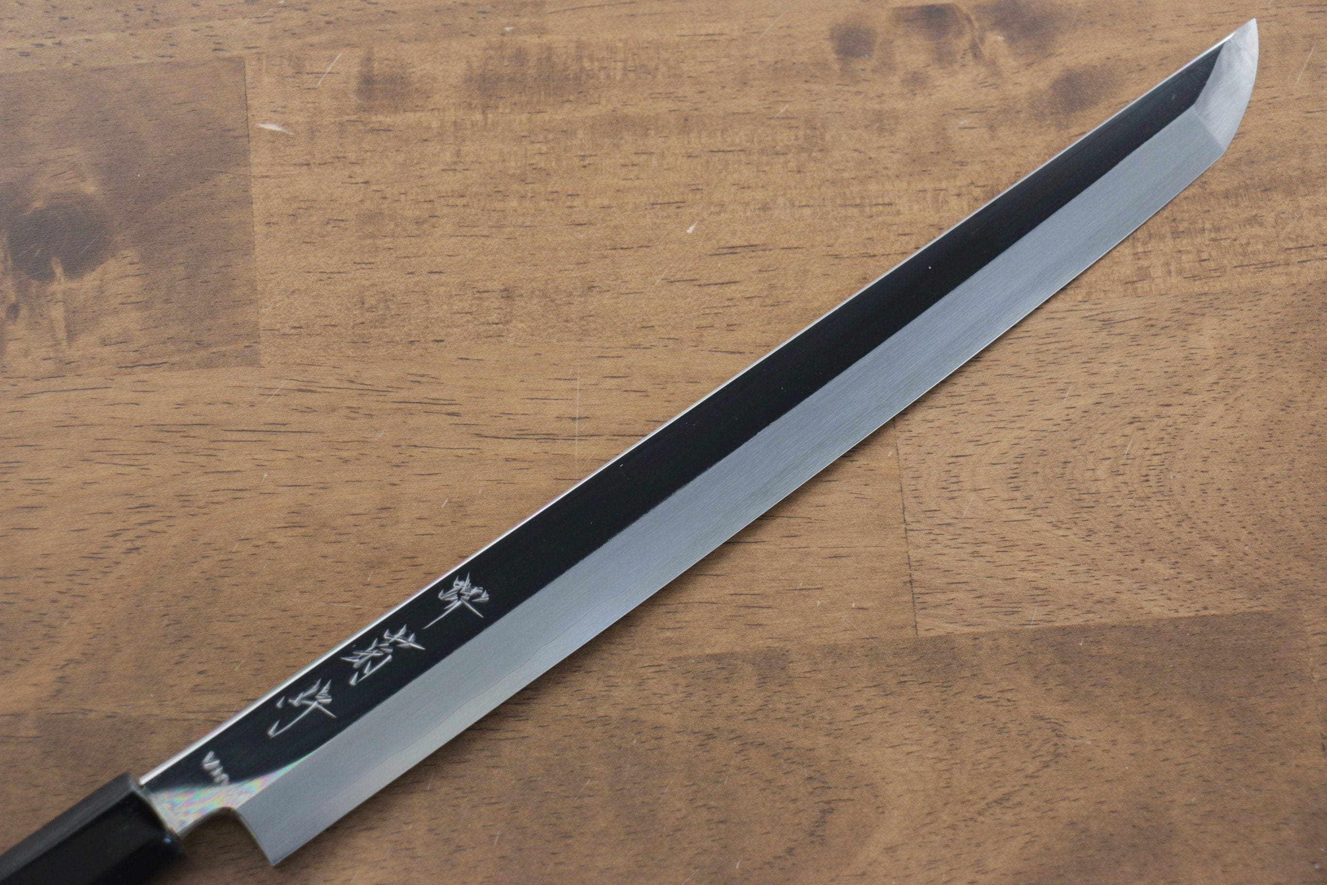 堺 菊守 VG10 鏡面處理 先丸蛸引 270mm 木蘭握把 - 清助刃物
