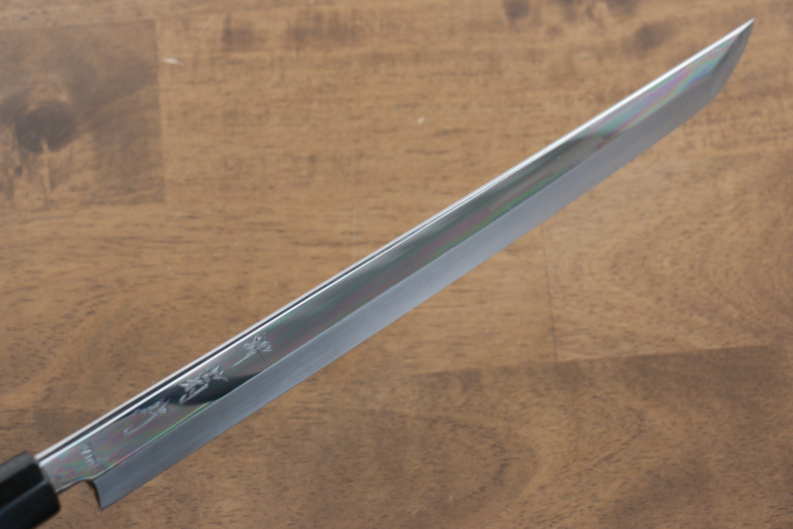 堺 菊守 VG10 鏡面處理 先丸蛸引 270mm 木蘭握把 - 清助刃物
