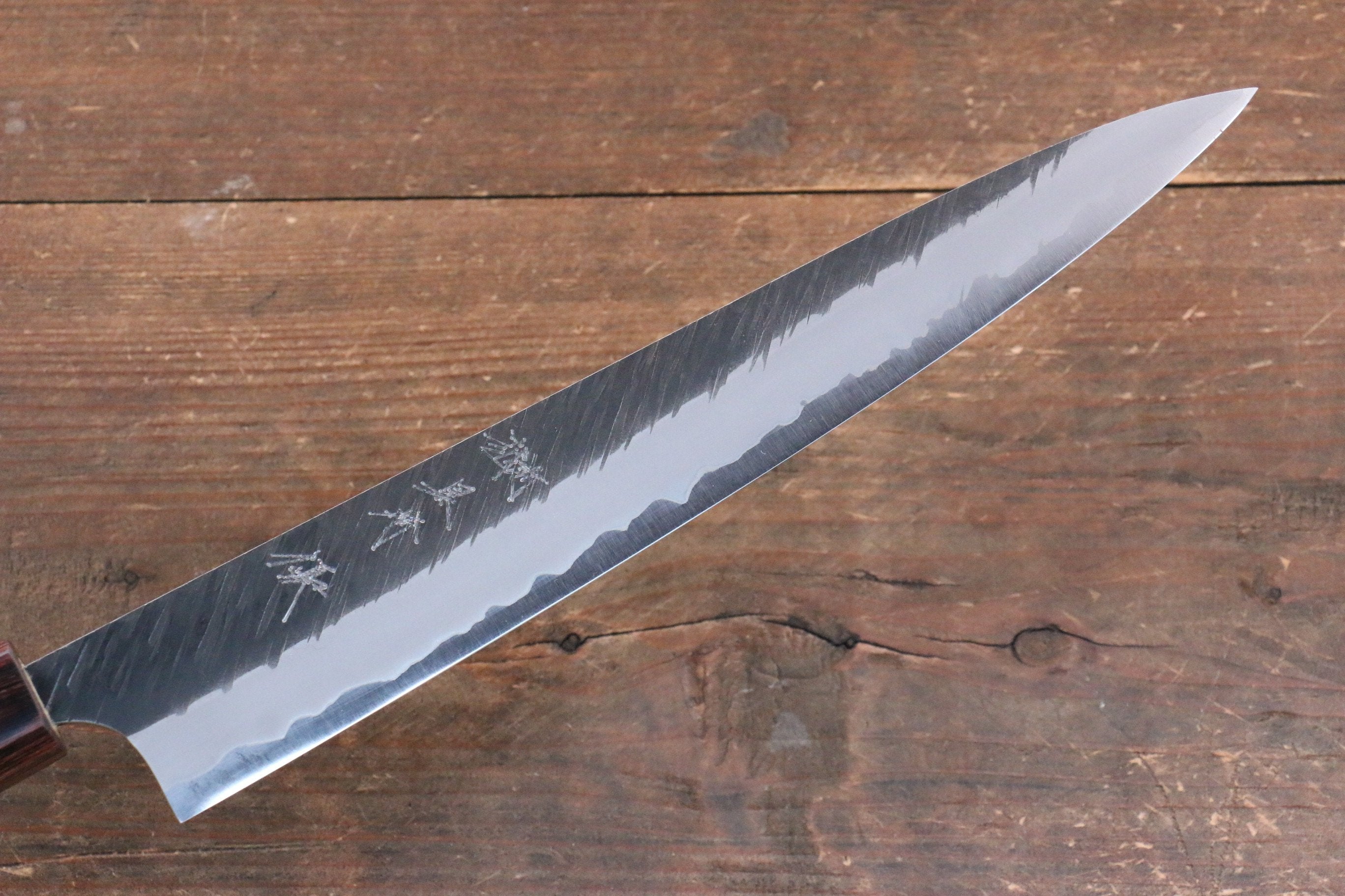 黑崎 優 風神 超級青鋼 鎚目 筋引 240mm 櫸木 握把 - 清助刃物