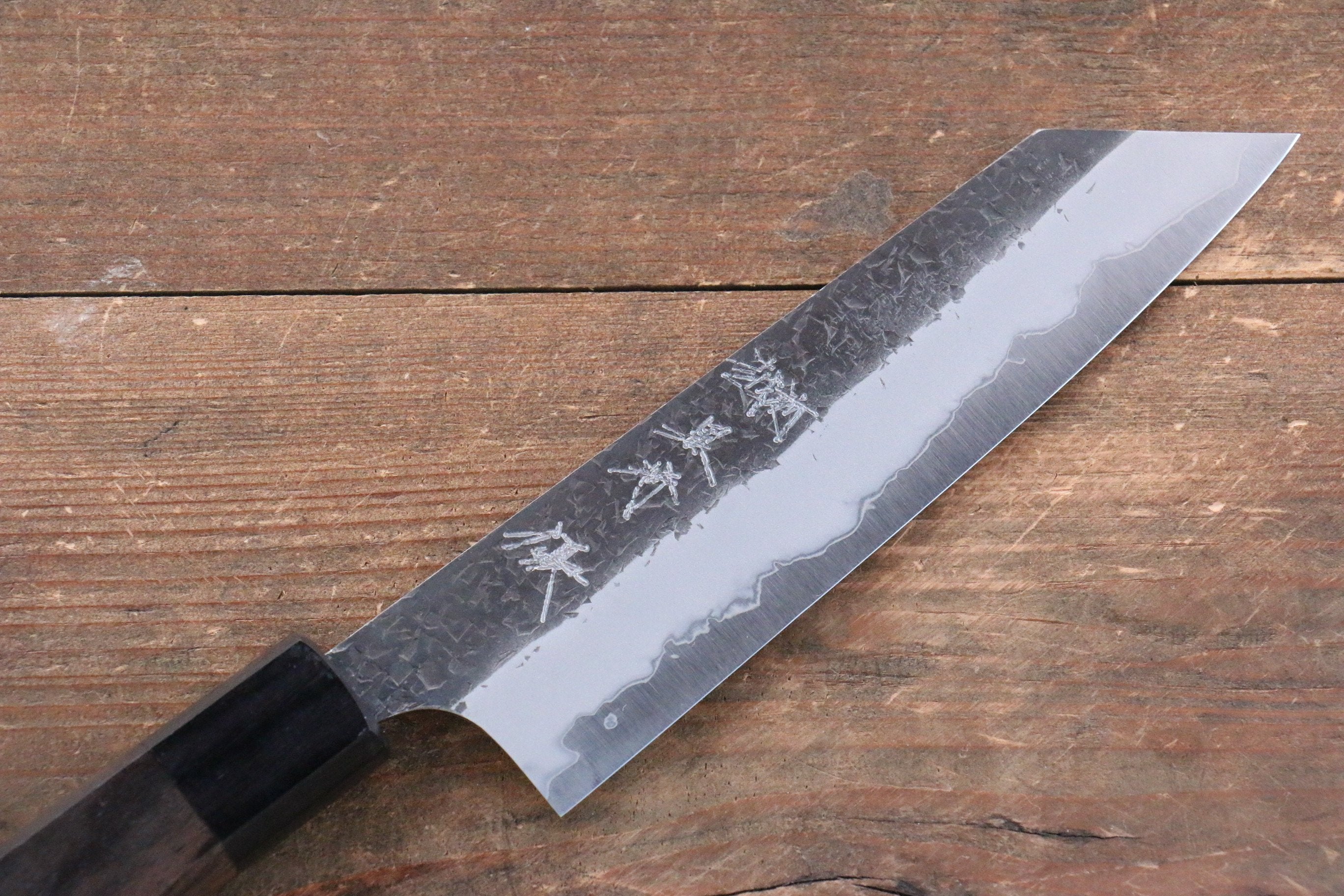 黑崎 優 雫 超級青鋼 鎚目 文化刀 165mm 紫檀木握把 - 清助刃物