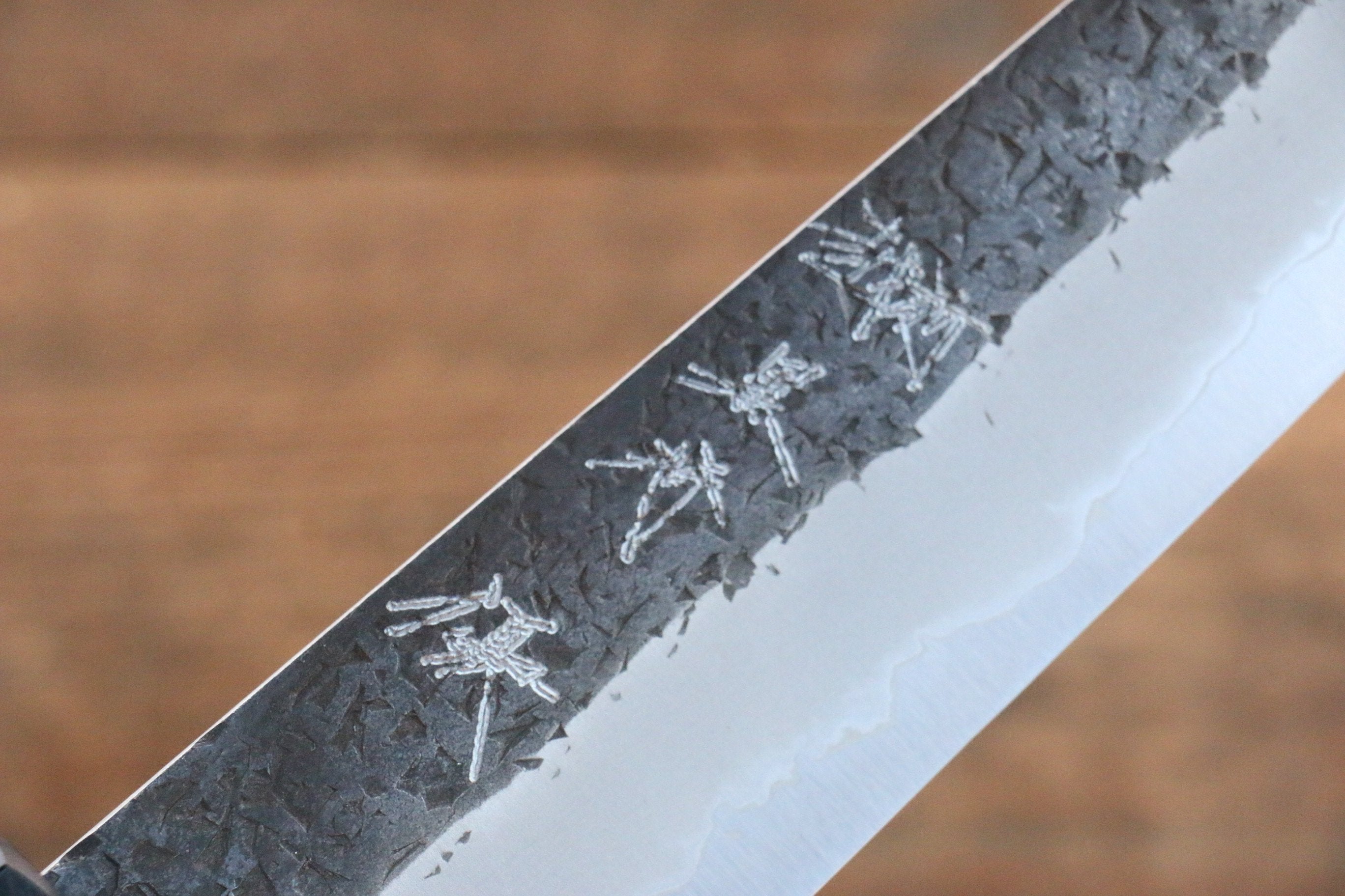 黑崎 優 雫 超級青鋼 鎚目 文化刀 165mm 紫檀木握把 - 清助刃物