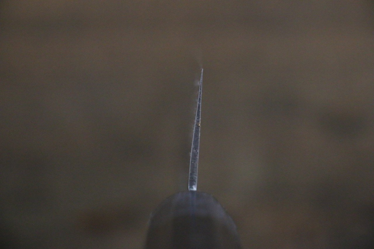 堺 孝行 45層大馬士革紋 鎚目 牛刀 240mm 銀漆塗握把 - 清助刃物
