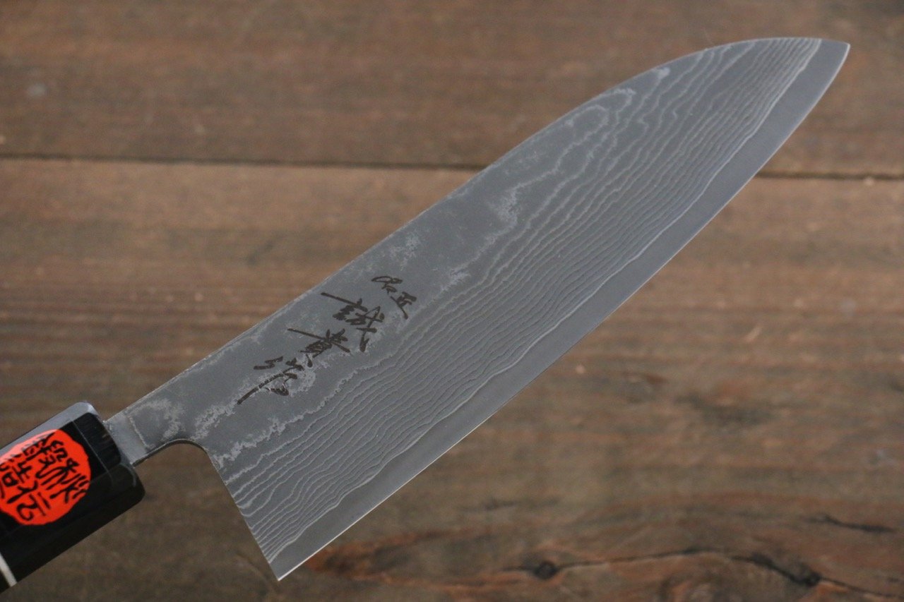 田中 誠貴 SG2 大馬士革紋 三德刀 165mm 黑檀握把 - 清助刃物