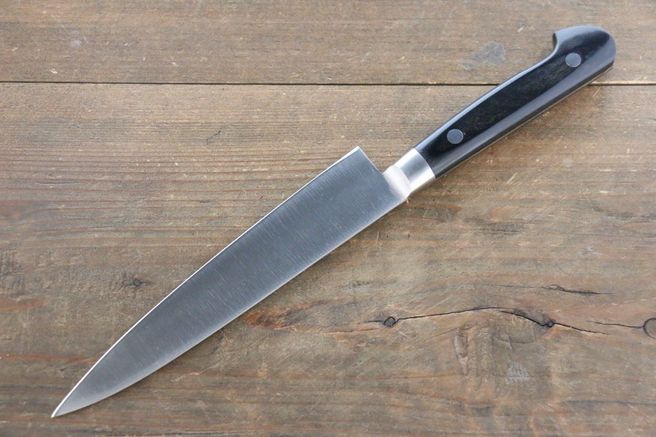 伊勢屋 鉬鋼(MOL) 多用途小刀 150mm 黑合成木 握把 - 清助刃物