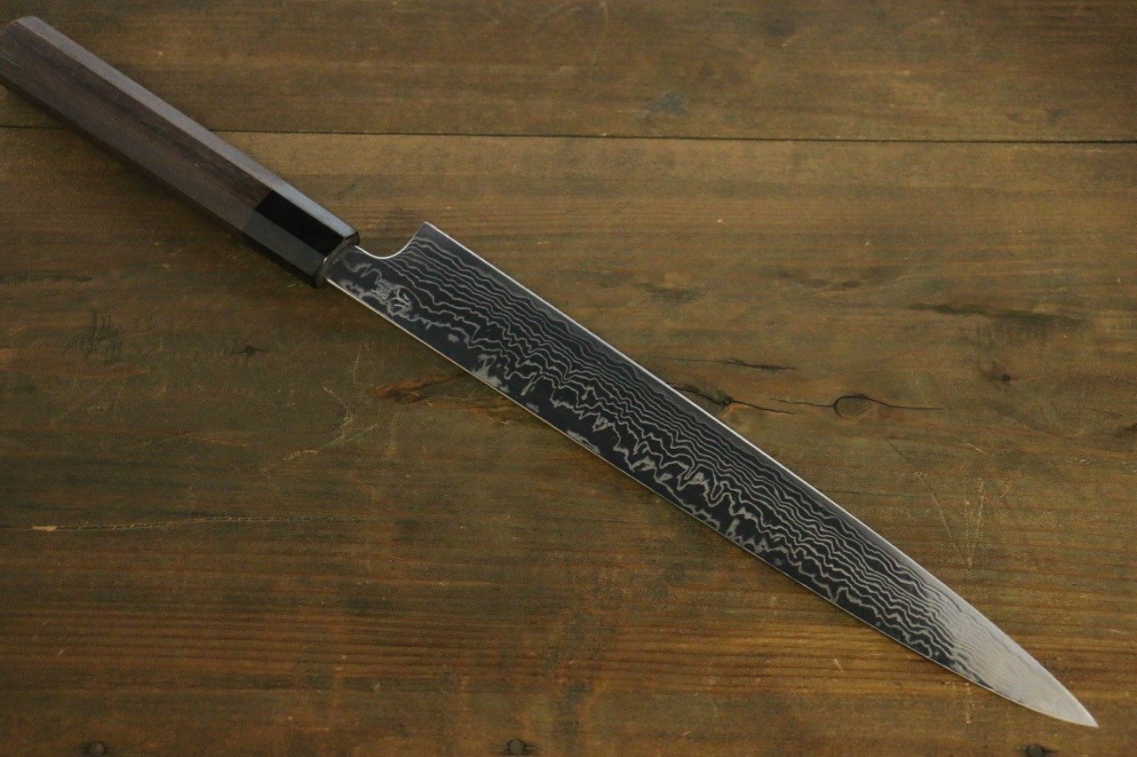 佑成 ZDP189 大馬士革紋 筋引 270mm 紫檀木握把 - 清助刃物