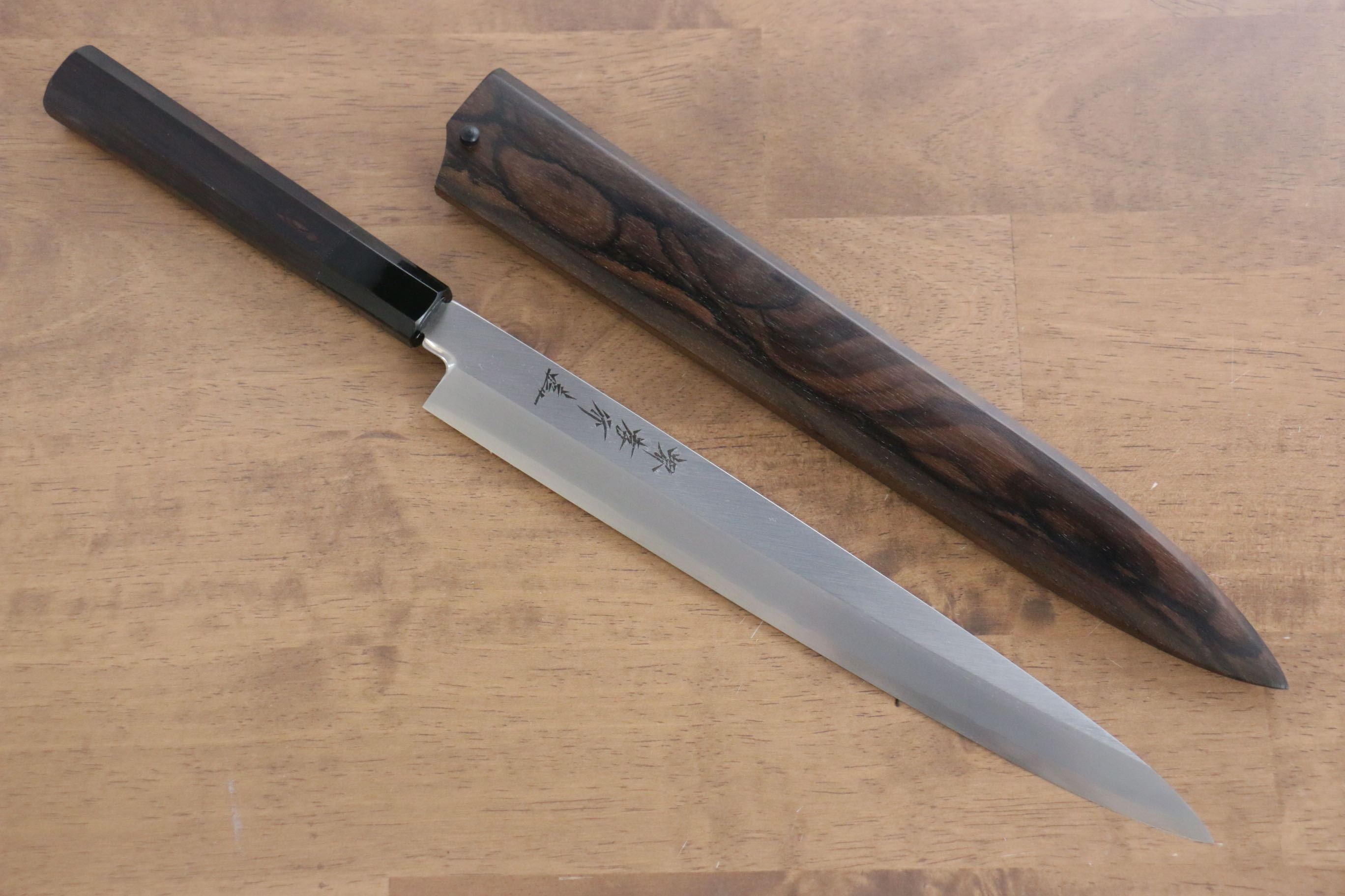堺 孝行 主廚系列 銀三鋼 柳刃 270mm 黑檀握把 附刀鞘 - 清助刃物