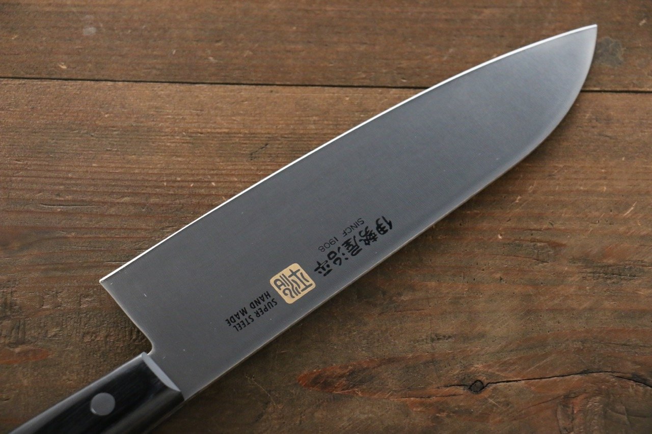 伊勢屋 鉬鋼(MOL) 三德刀 180mm 黑合成木 握把 - 清助刃物