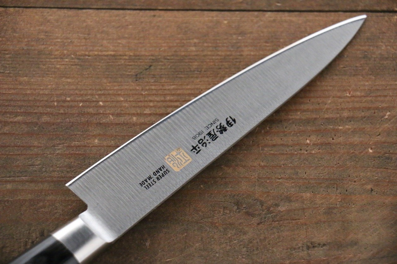 伊勢屋 鉬鋼(MOL) 多用途小刀 120mm 黑合成木 握把 - 清助刃物