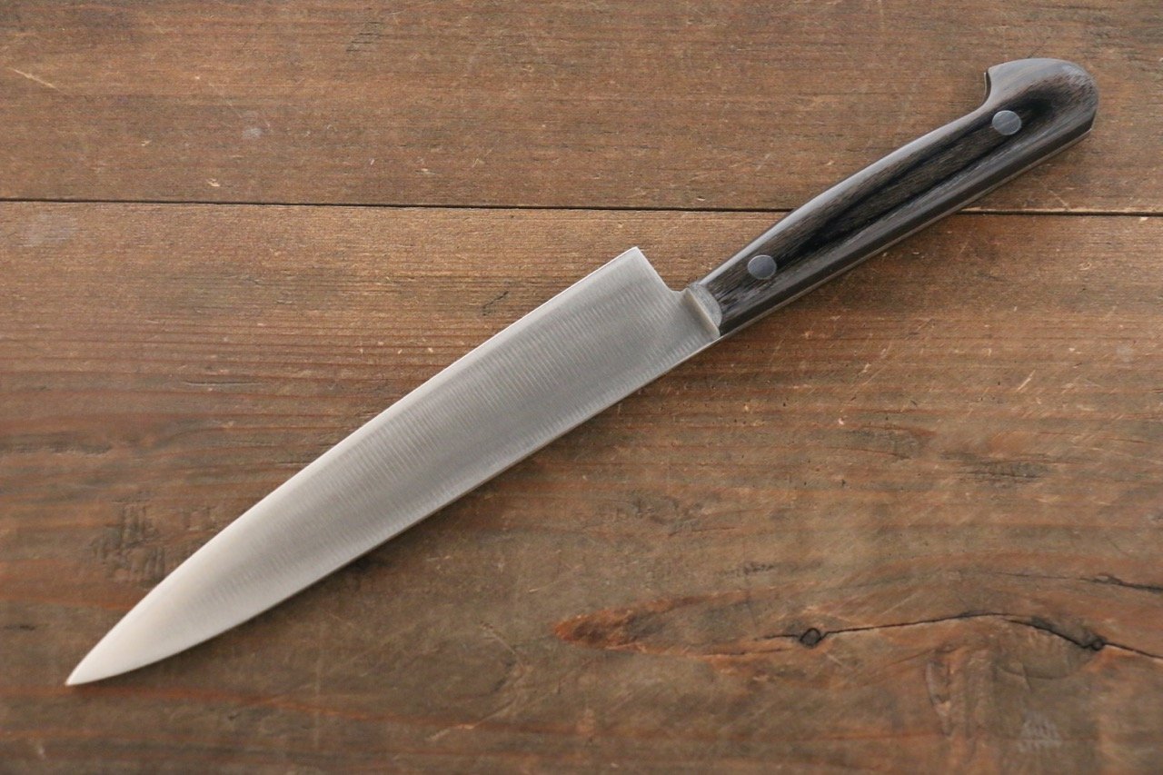 伊勢屋 鉬鋼(MOL) 多用途小刀 150mm 黑合成木 握把 - 清助刃物
