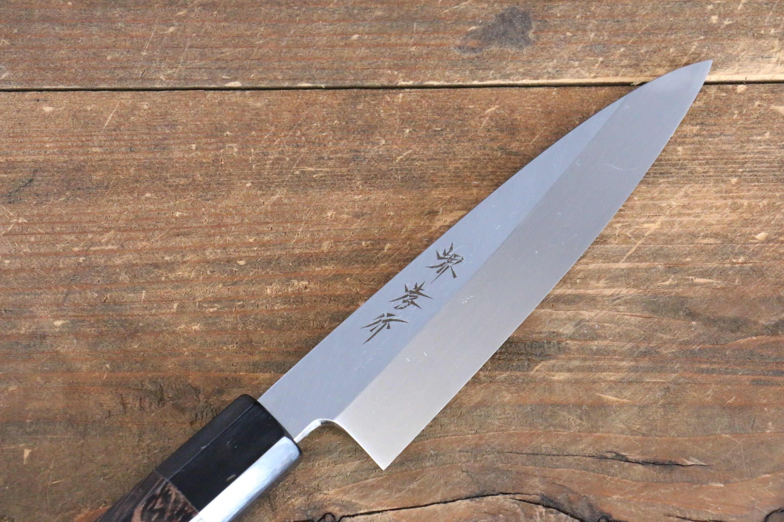 堺 孝行 本燒 白鋼二號 葉蘭切刀 120mm 雞翅木 握把 附刀鞘 - 清助刃物