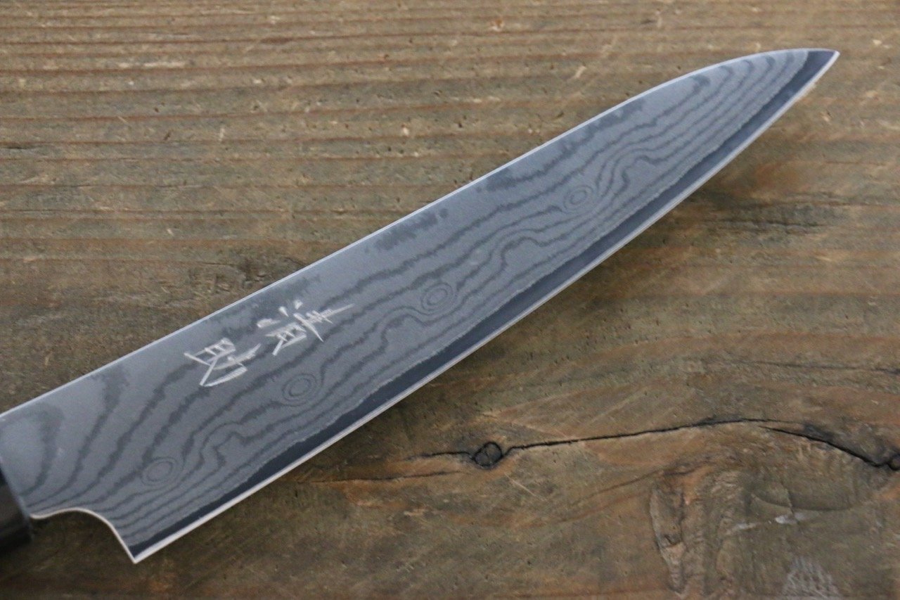 清助 VG10 37層大馬士革紋 多用途小刀 130mm 紫檀木 握把 - 清助刃物