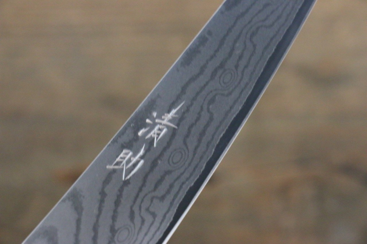清助 VG10 37層大馬士革紋 多用途小刀 130mm 紫檀木 握把 - 清助刃物