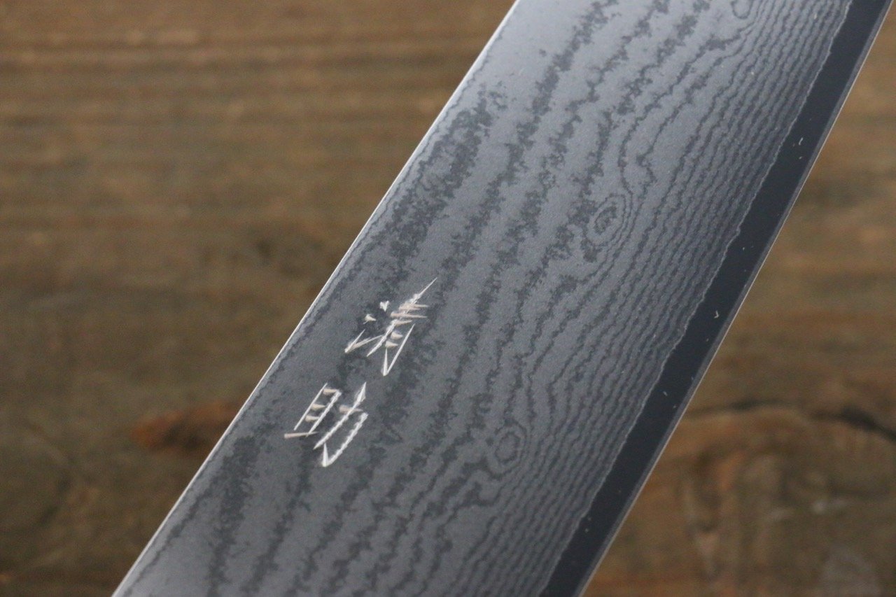 清助 VG10 63層大馬士革紋 三德刀 165mm 紫檀木 握把 - 清助刃物