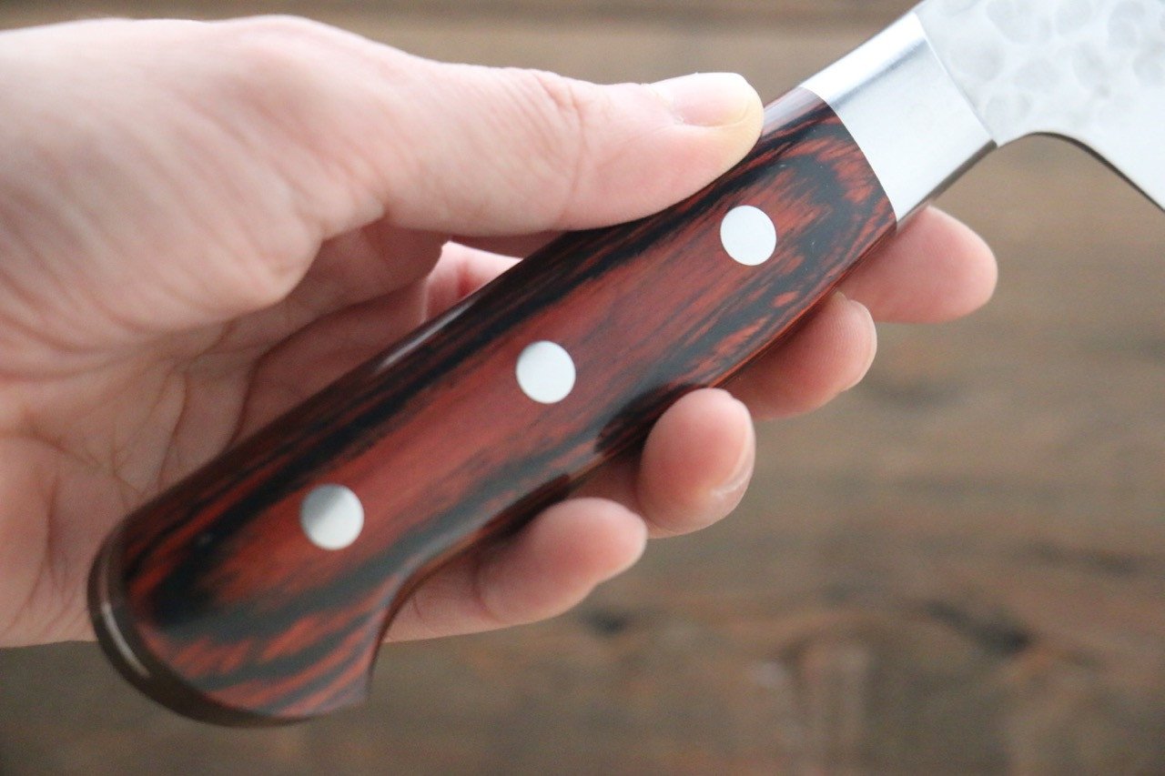 堺 孝行 VG10 33層 大馬士革紋 切付三德刀 160mm 桃花心合成木 握把 - 清助刃物