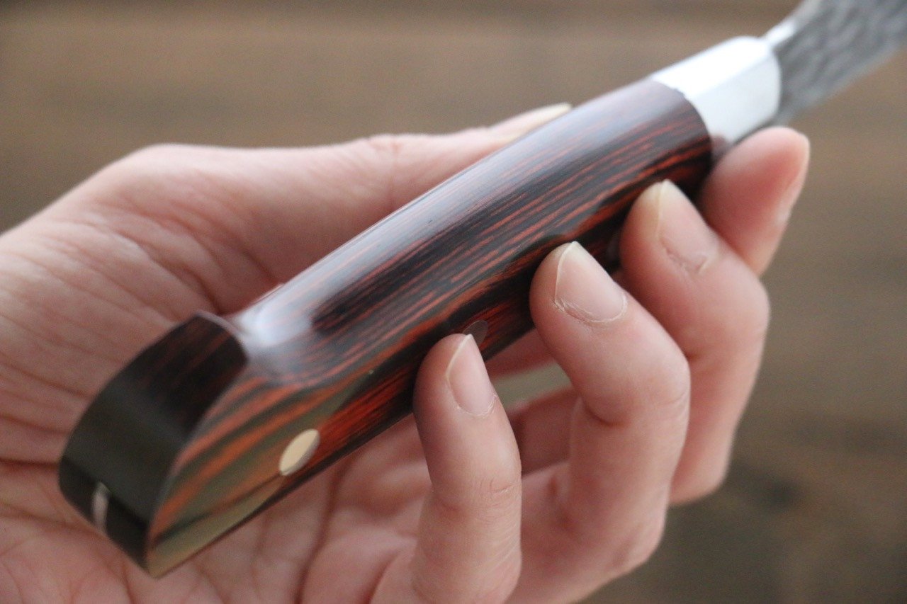 堺 孝行 VG10 33層 大馬士革紋 切付三德刀 160mm 桃花心合成木 握把 - 清助刃物