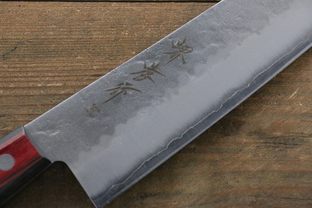 堺 孝行 銀三鋼 三德刀 180mm 紅合成木握把 - 清助刃物
