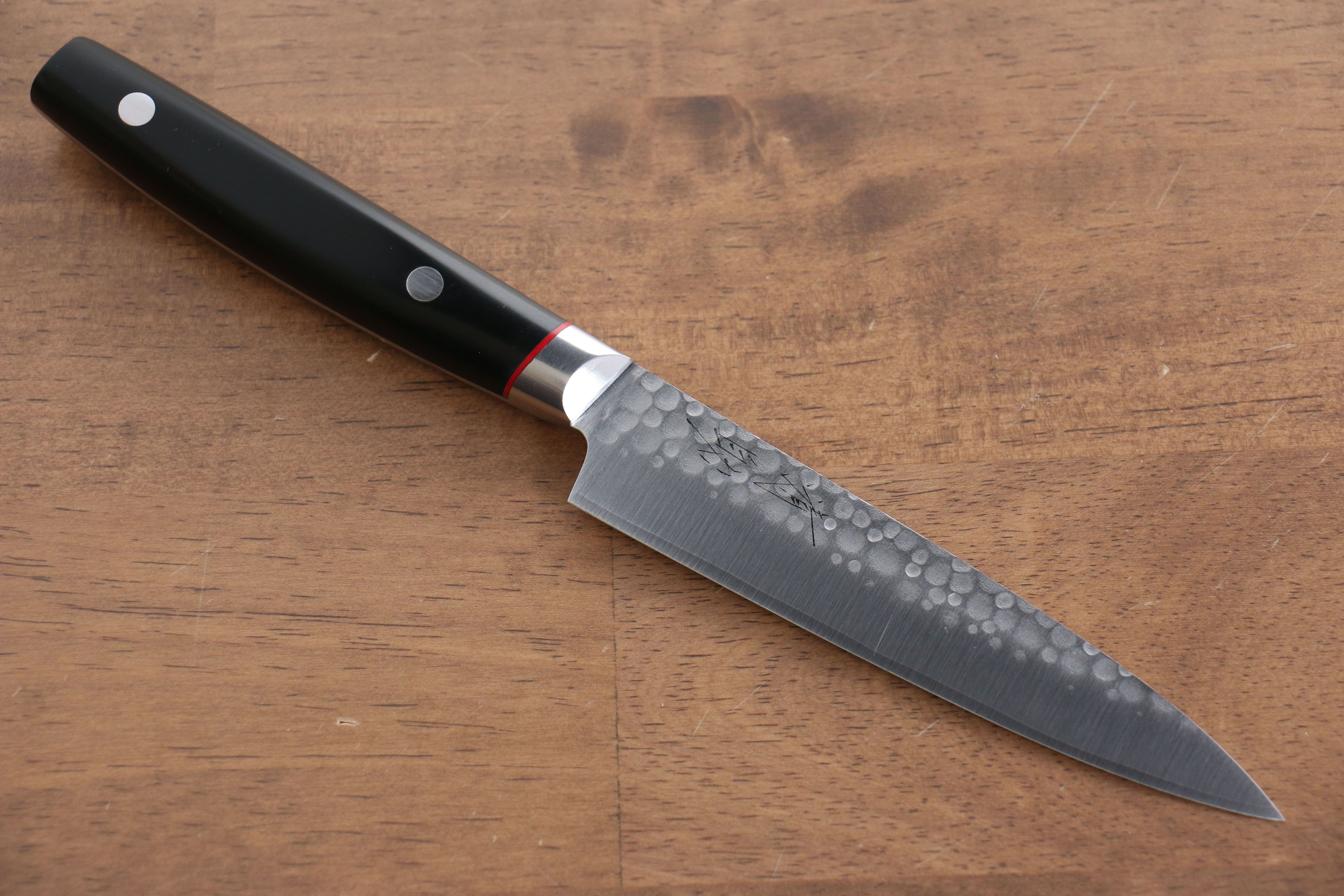 清助 PRO-J VG10 鎚目 多用途小刀 120mm 黑米卡塔(樹脂複合材料) 握把 - 清助刃物