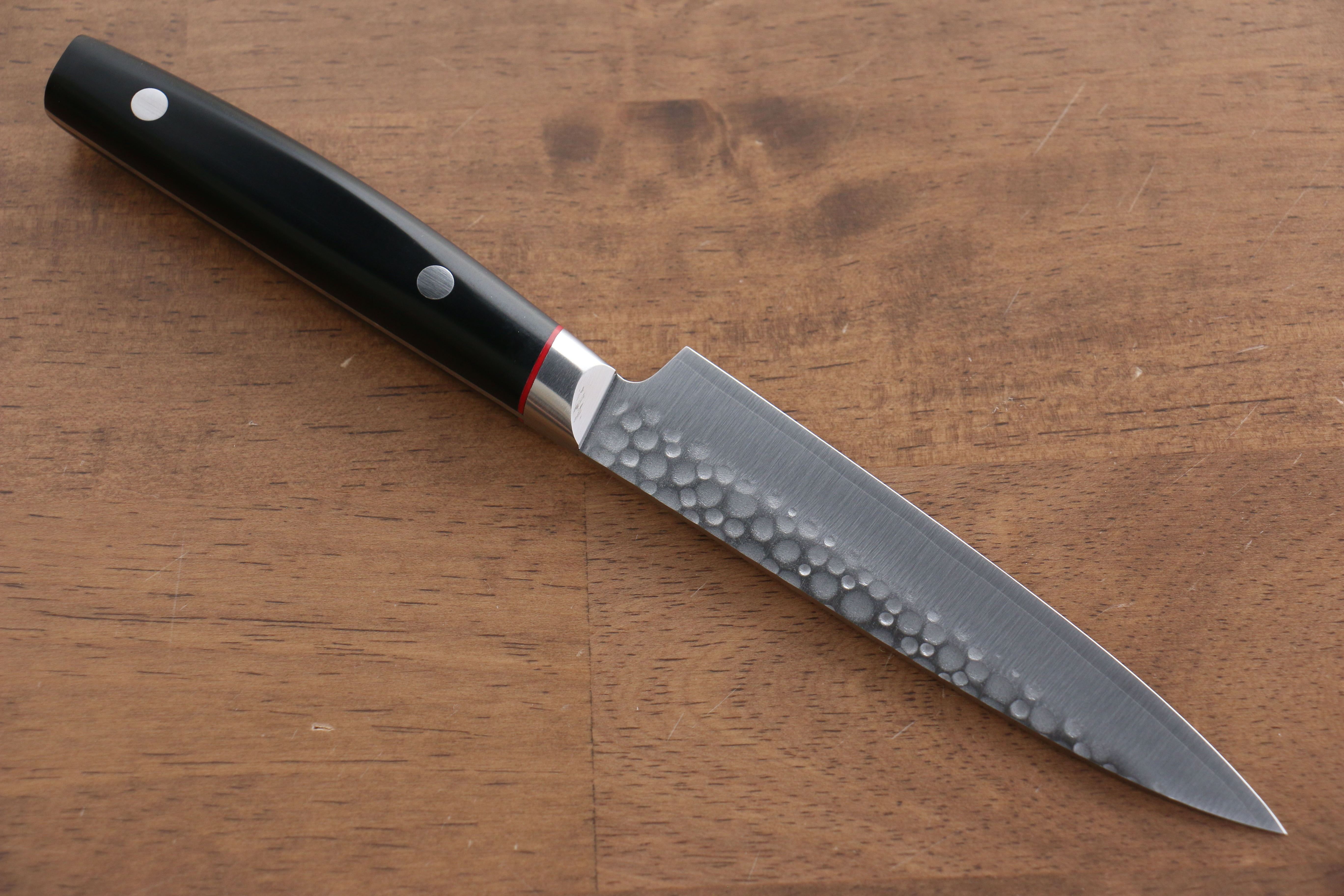 清助 PRO-J VG10 鎚目 多用途小刀 120mm 黑米卡塔(樹脂複合材料) 握把 - 清助刃物