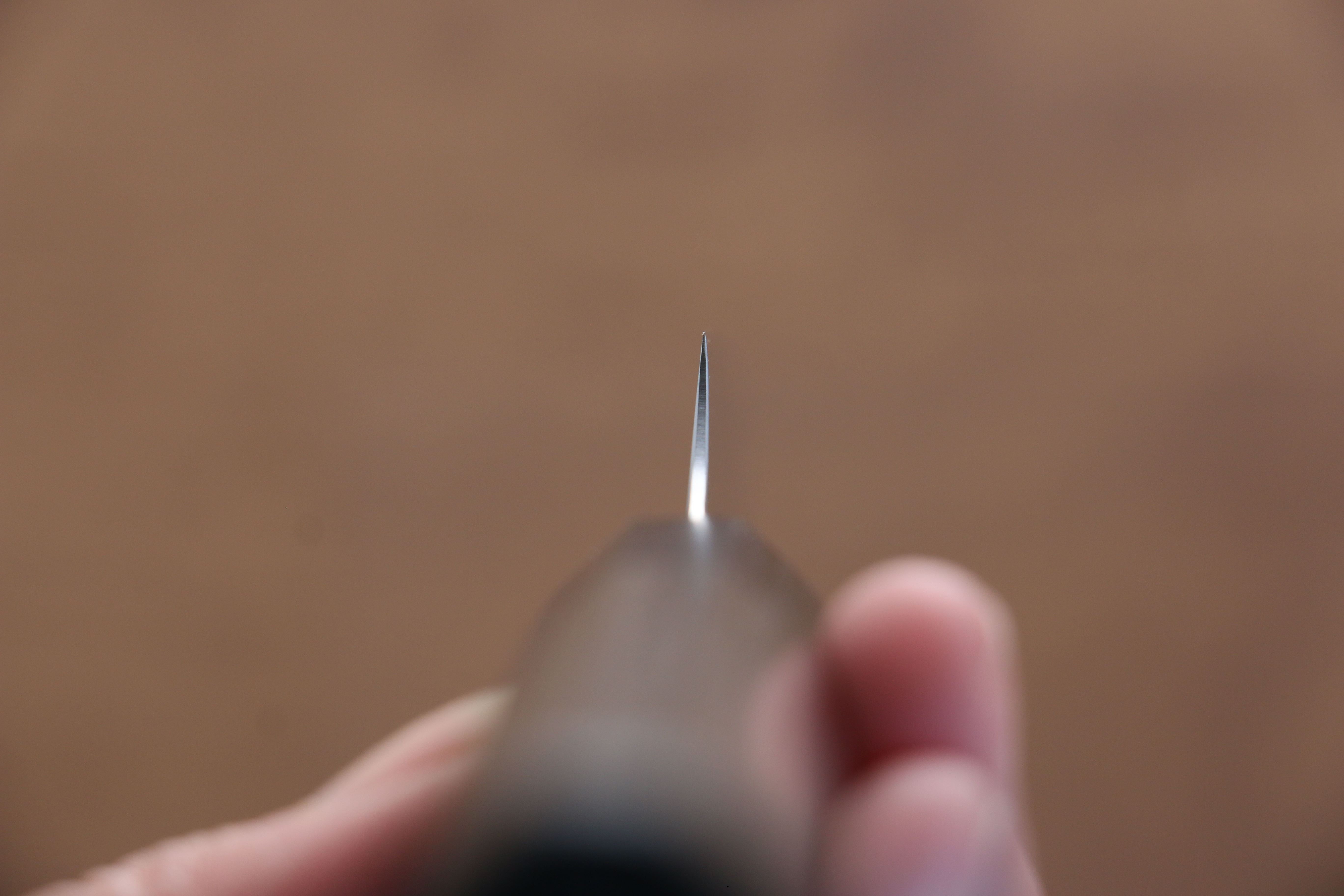 清助 VG10 33層大馬士革紋 切付多用途小刀 120mm 灰色合成木 握把 - 清助刃物