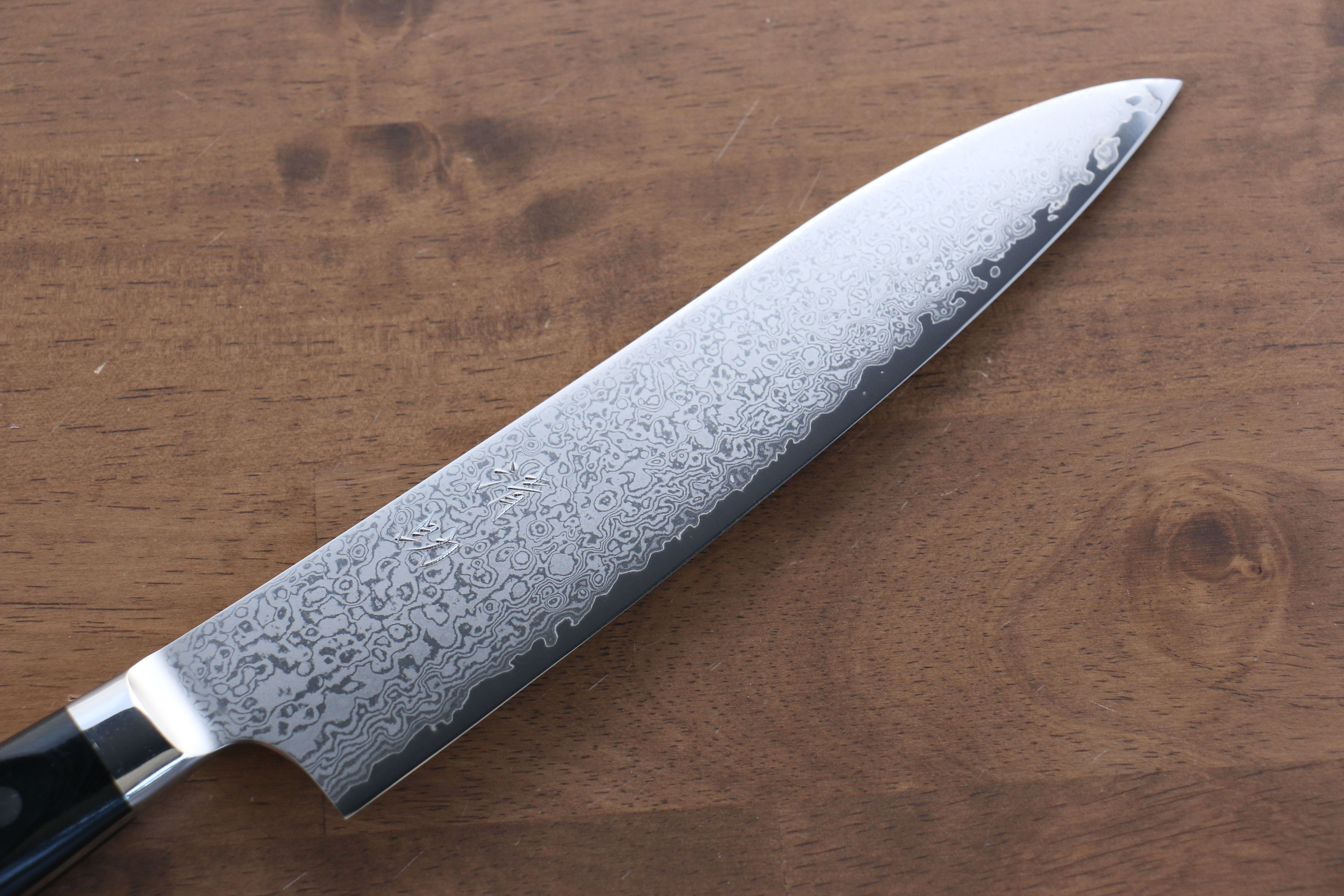 清助 VG10 33層大馬士革紋 牛刀 210mm 米卡塔(樹脂複合材料) 握把 - 清助刃物