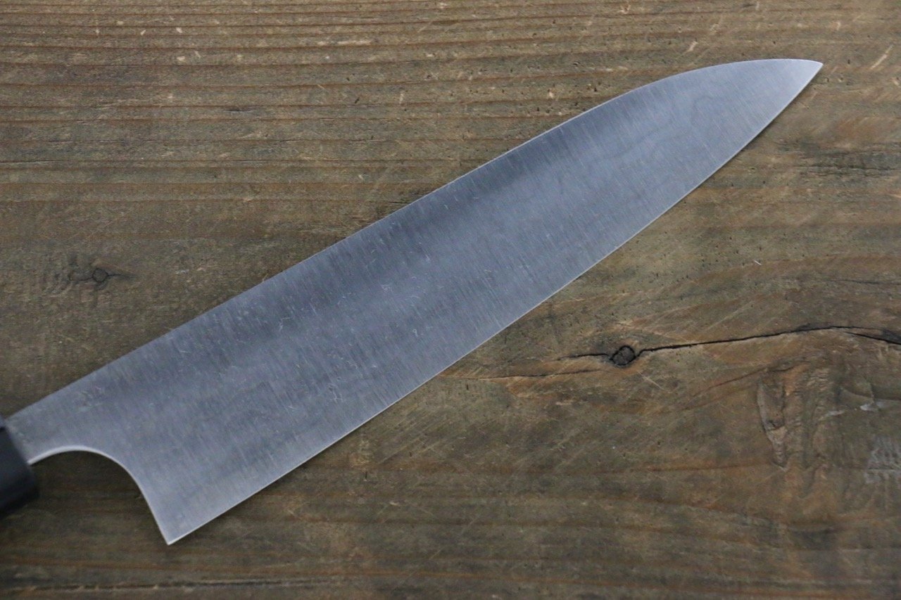 尾形 峻吾 白鋼二號 大馬士革紋 多用途小刀 150mm 紫檀木 握把 - 清助刃物