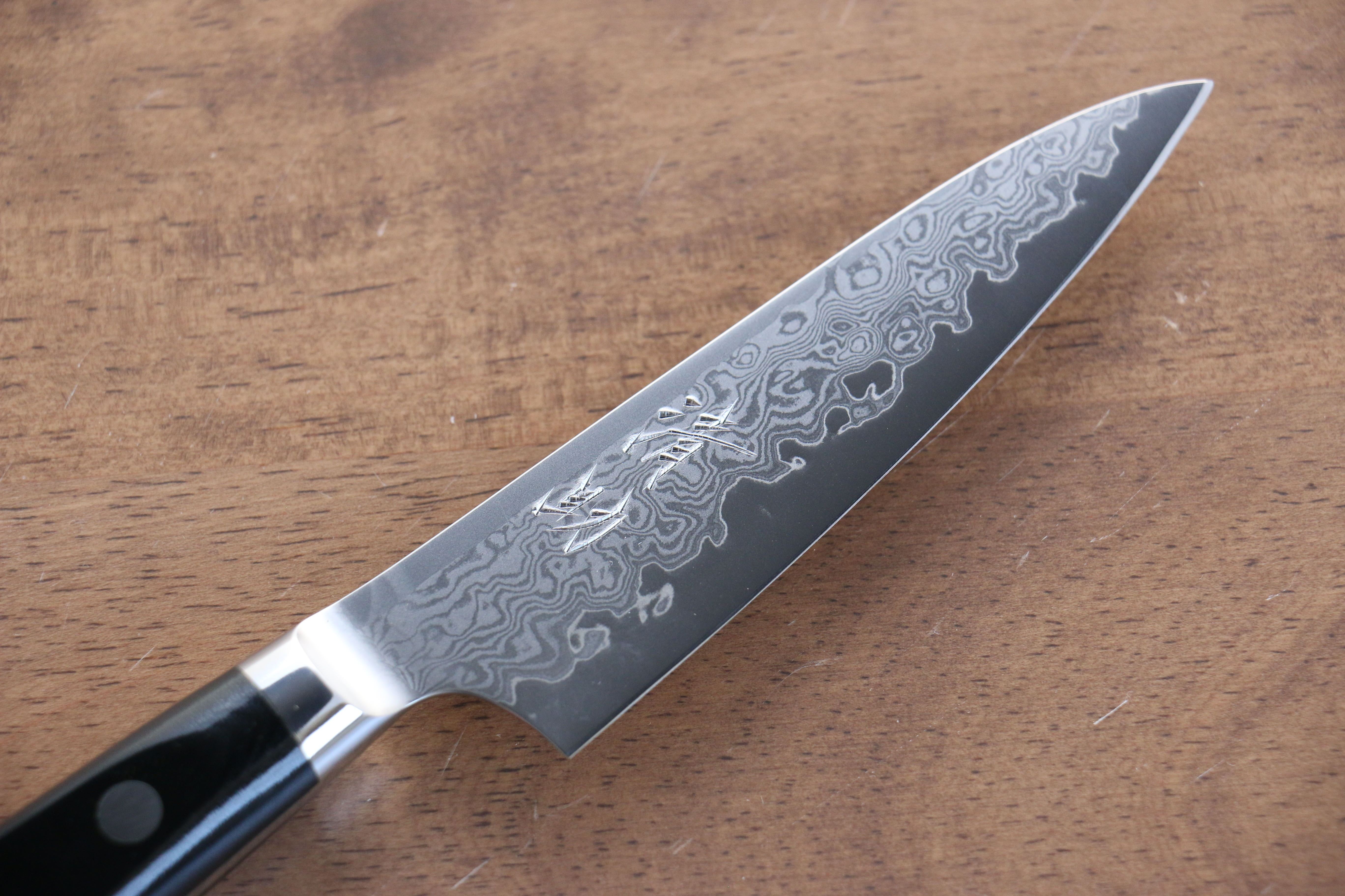 清助 VG10 33層大馬士革紋 多用途小刀 105mm 米卡塔(樹脂複合材料) 握把 - 清助刃物