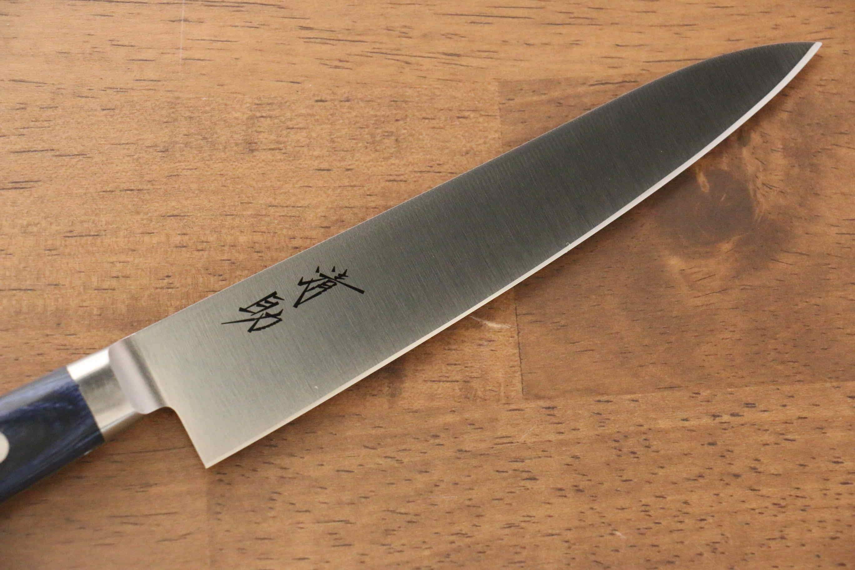 清助 青天 鉬鋼(MOL) 多用途小刀 150mm 青合成木 握把 附刀鞘 - 清助刃物