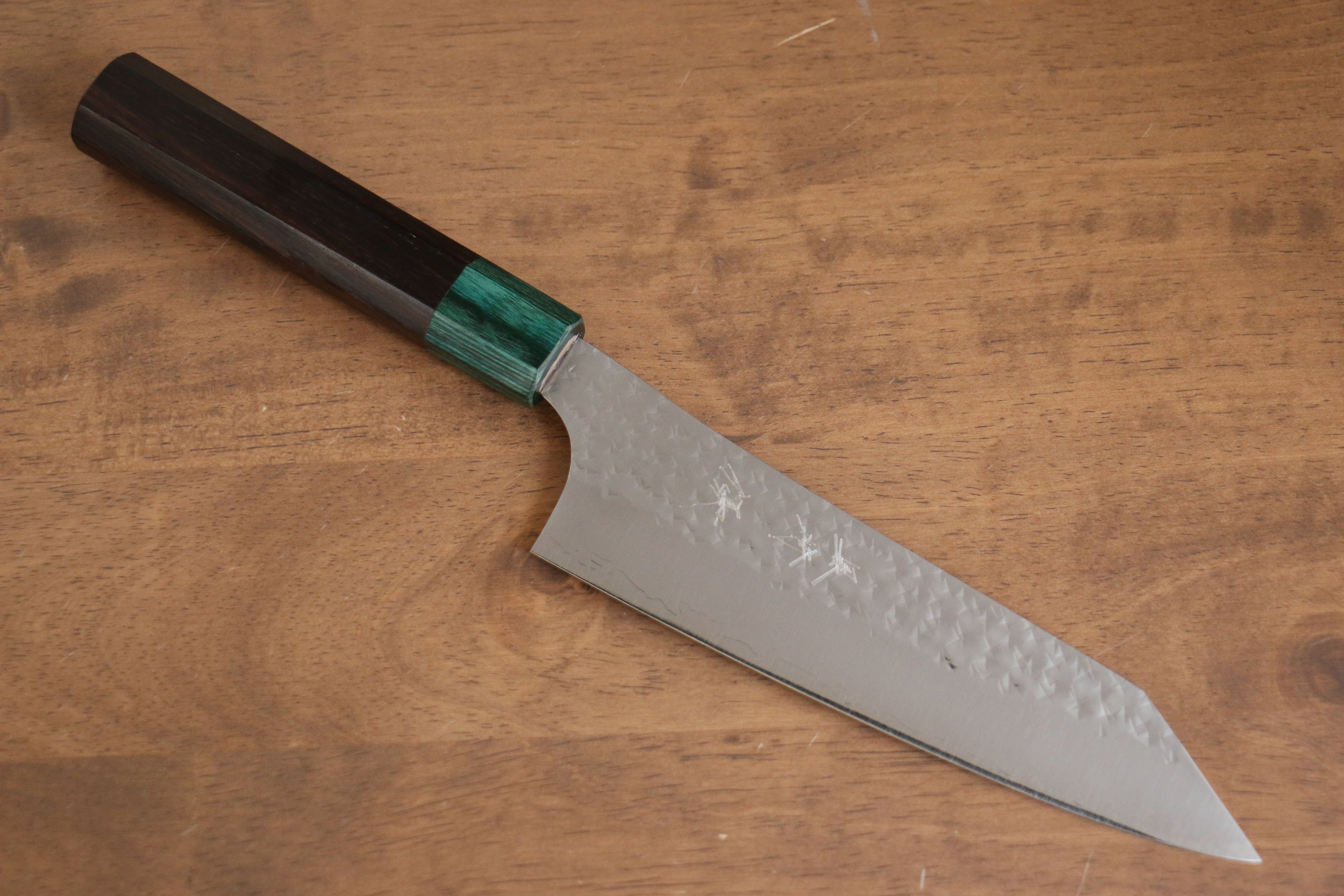 黑崎 優 閃光 銳 SG2 鎚目 文化刀 165mm 紫檀木(口輪:綠合成木) 握把 - 清助刃物