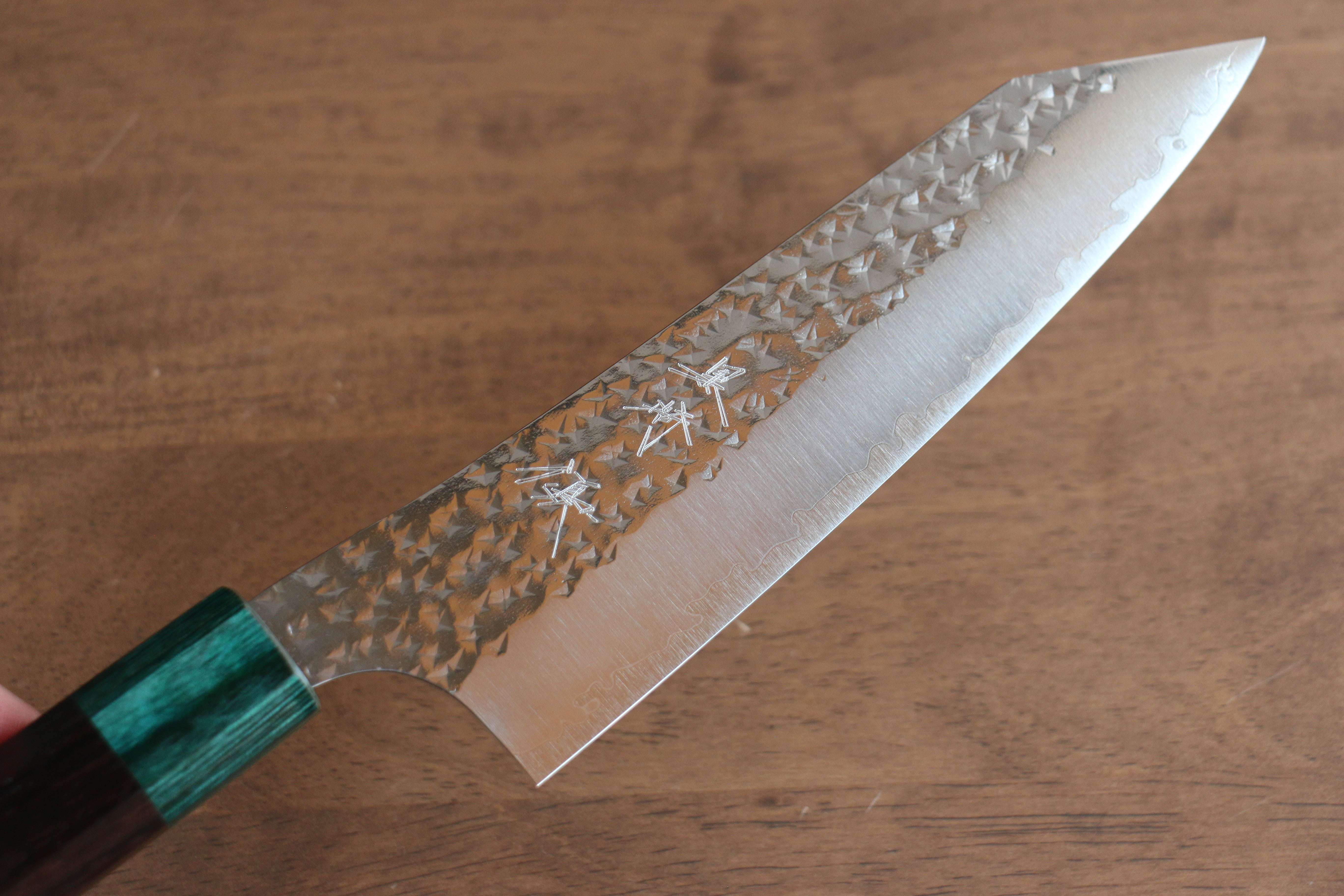 黑崎 優 閃光 銳 SG2 鎚目 文化刀 165mm 紫檀木(口輪:綠合成木) 握把 - 清助刃物