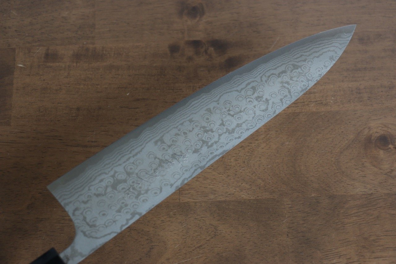 山本 直 VG10 大馬士革紋 牛刀 240mm 櫻桃木 握把 - 清助刃物